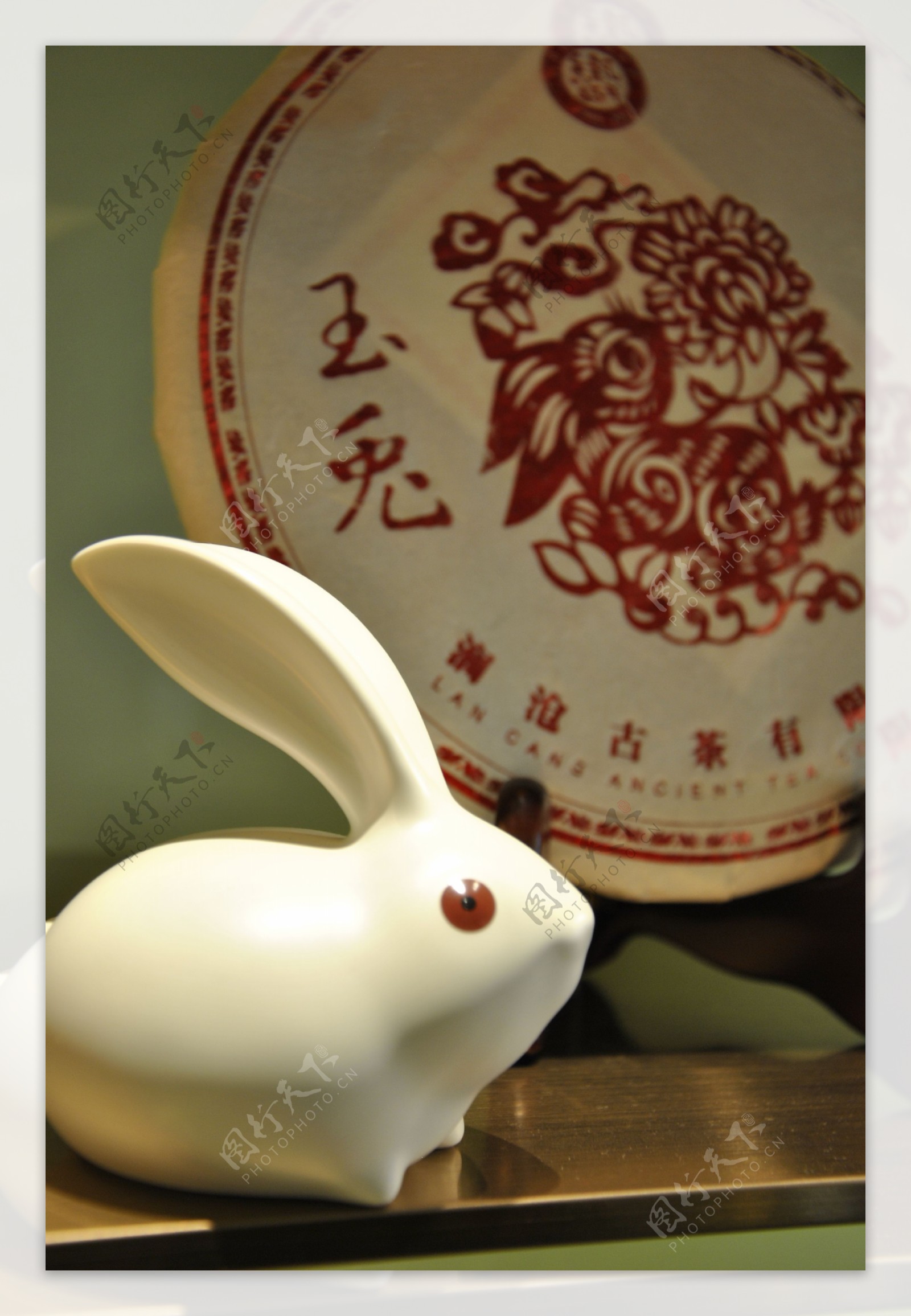 玉兔普洱茶图片