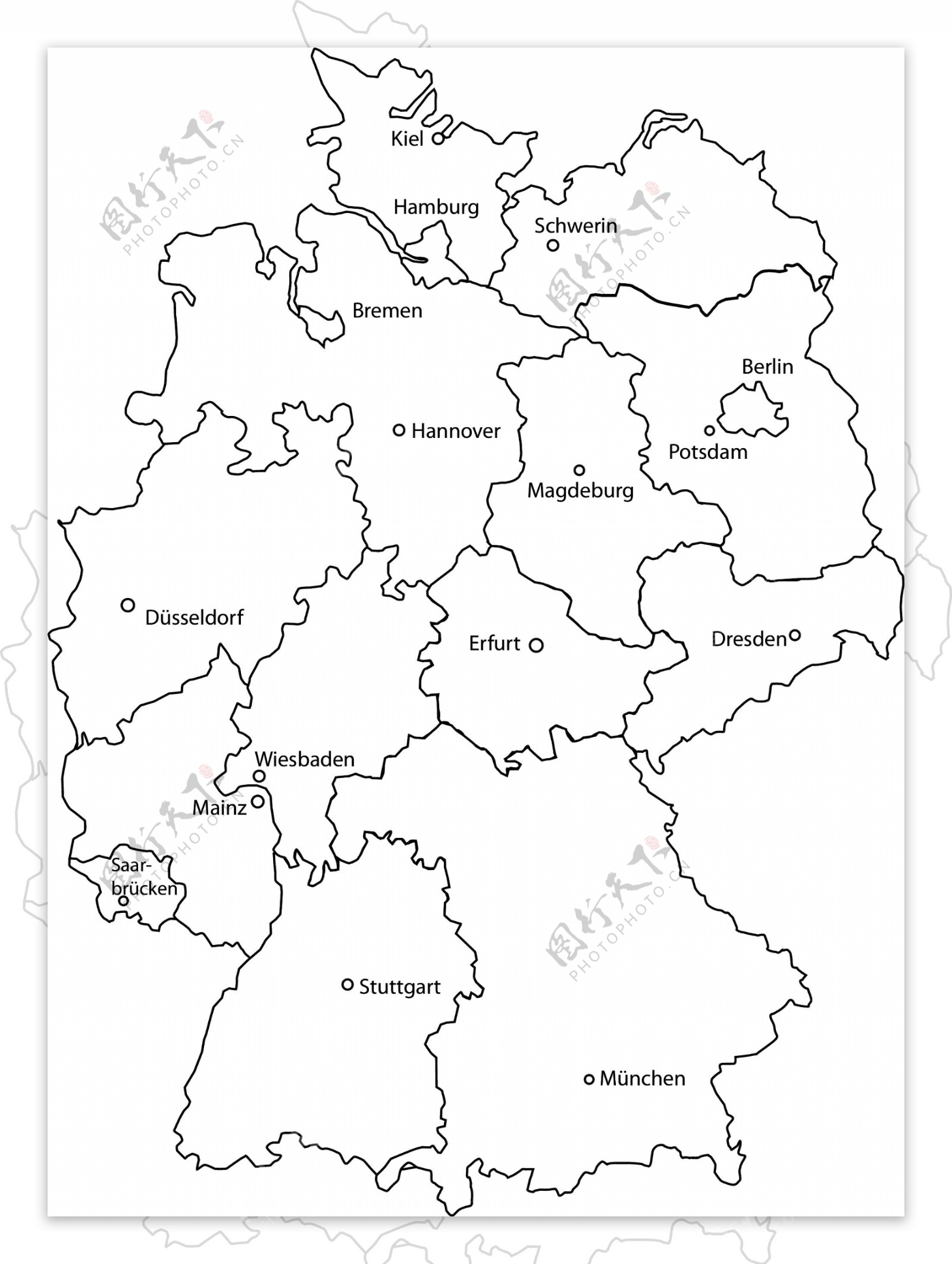 德国地图插画图片素材_ID:370828797-Veer图库