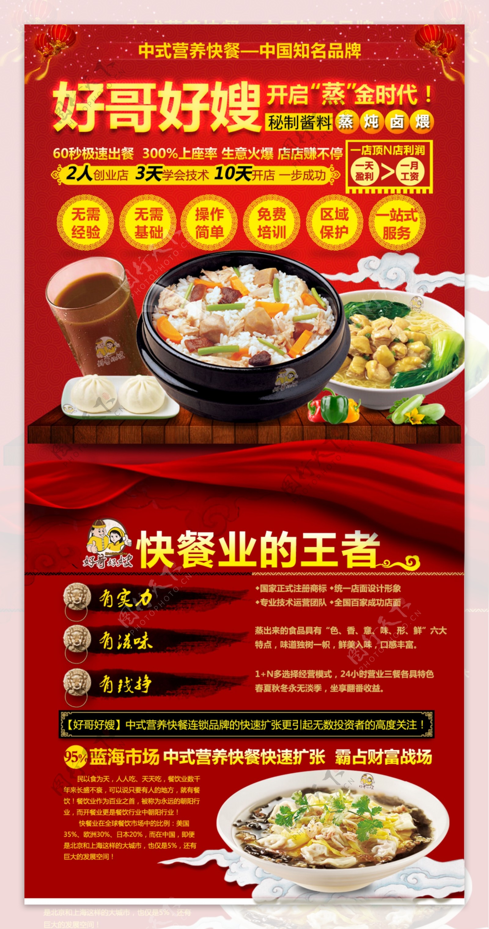 中餐美食专题红色网页