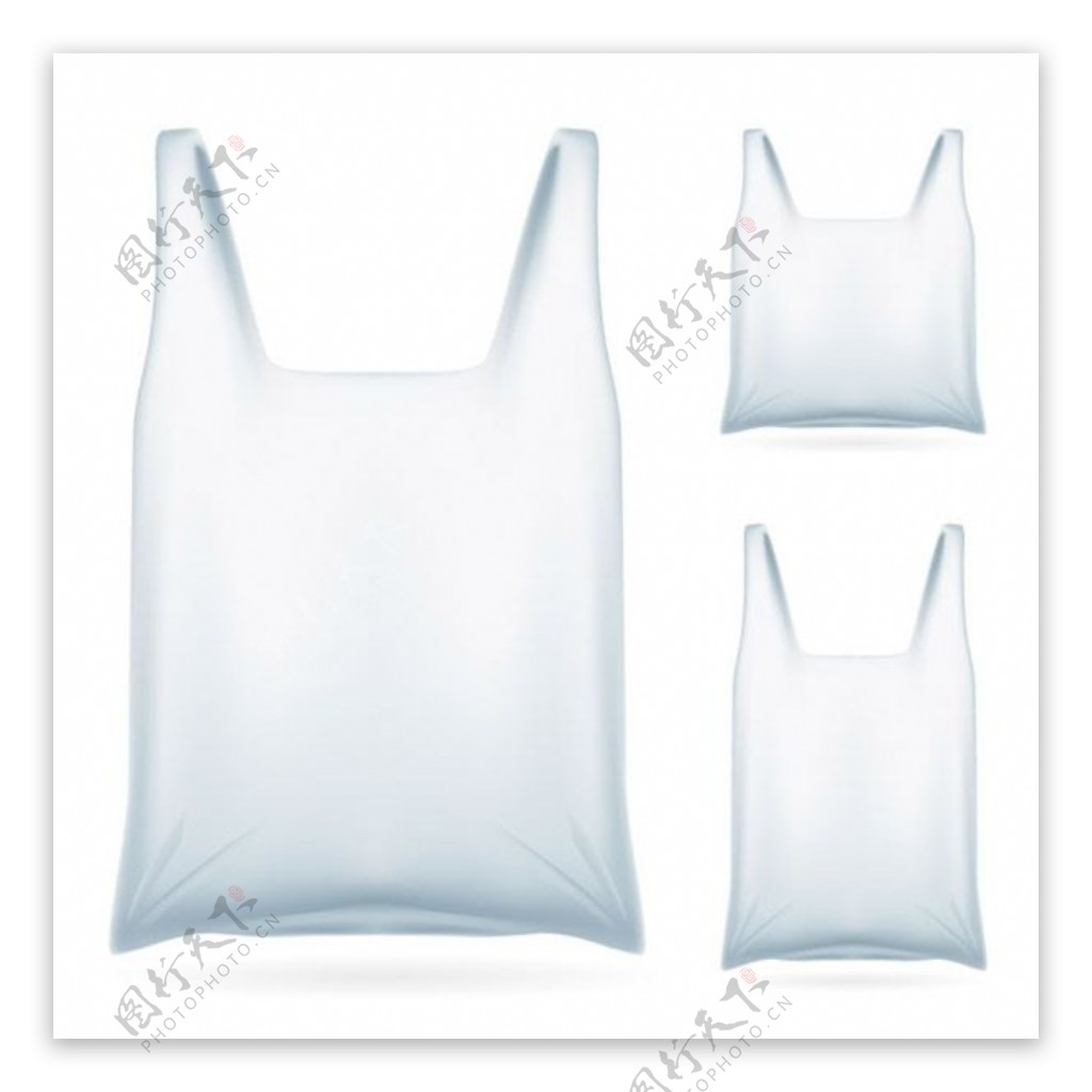 白色塑料袋设计矢量素材下载