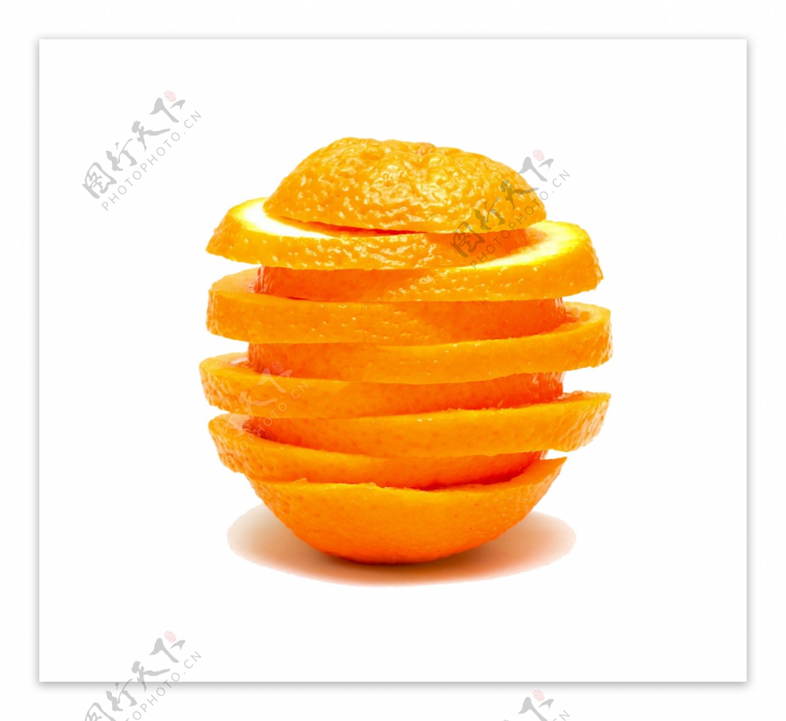 切开的橙片