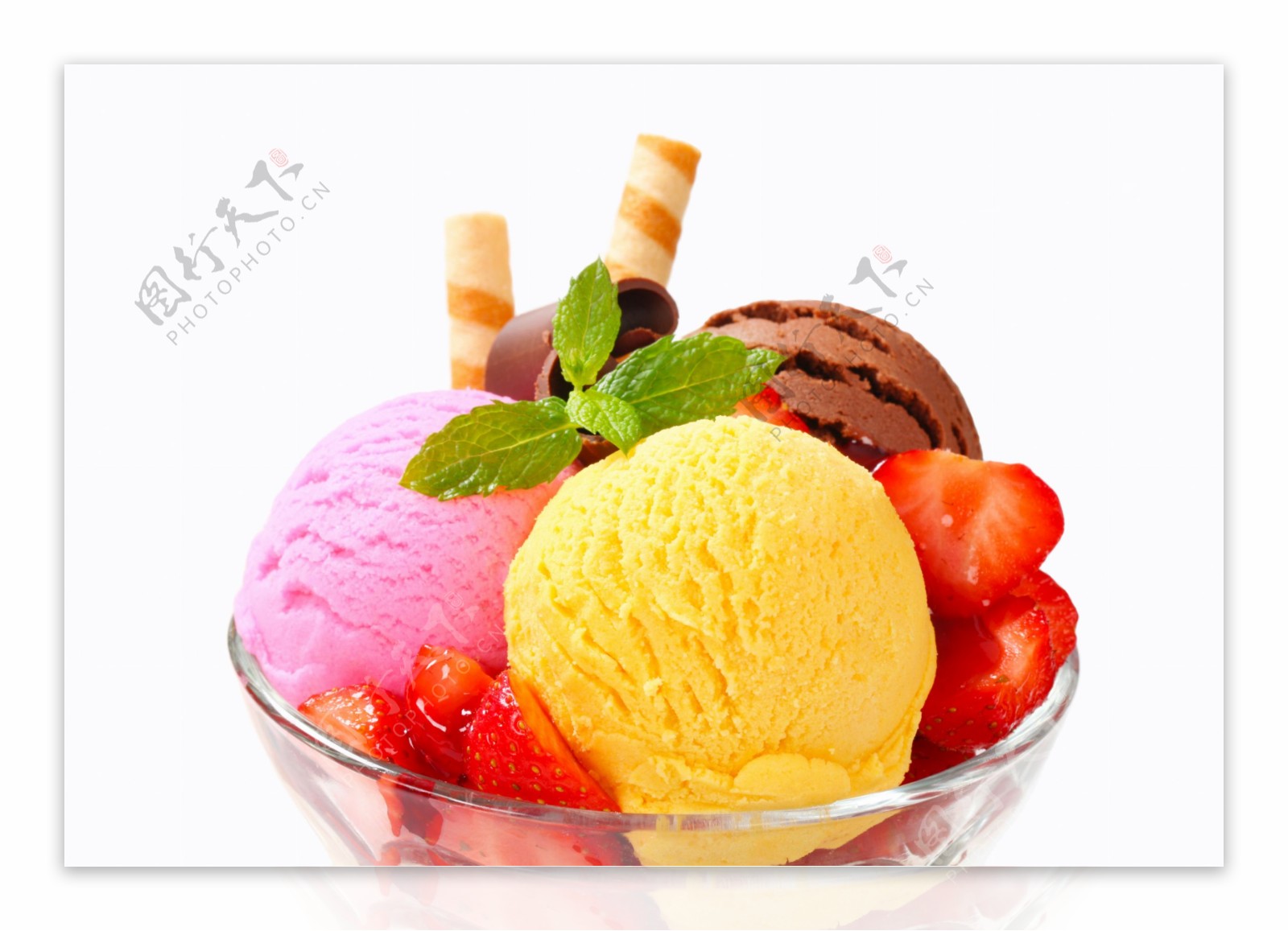 多种口味的冰淇淋图片