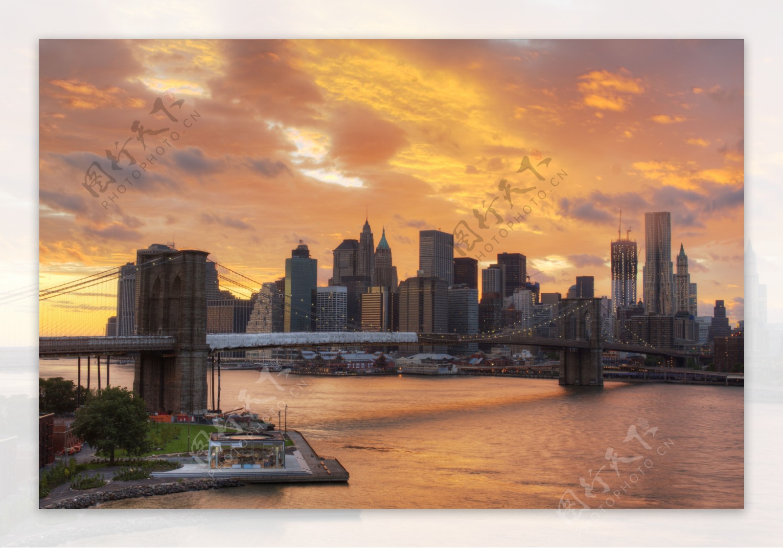 布鲁克林大桥风景图片