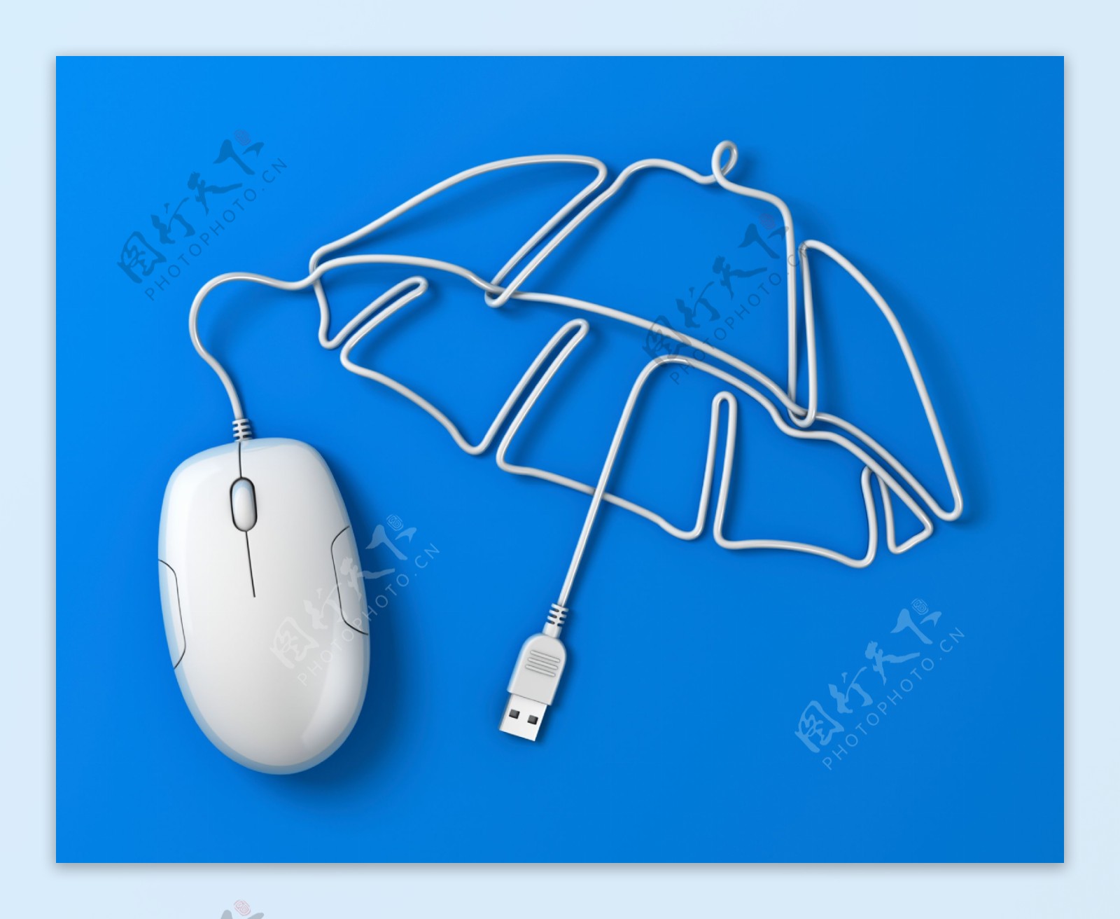 雨伞与鼠标图片