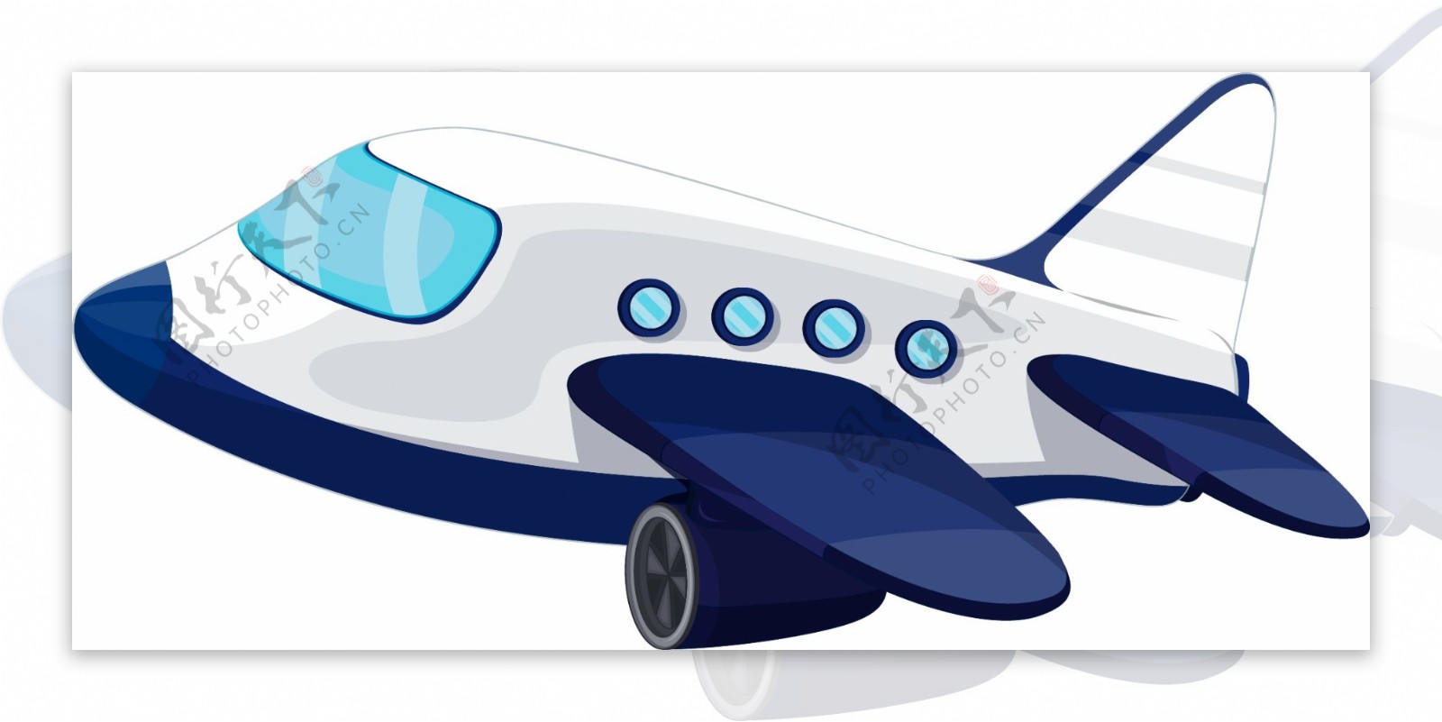 卡通矢量可爱飞机商业装饰图案创意设计元素