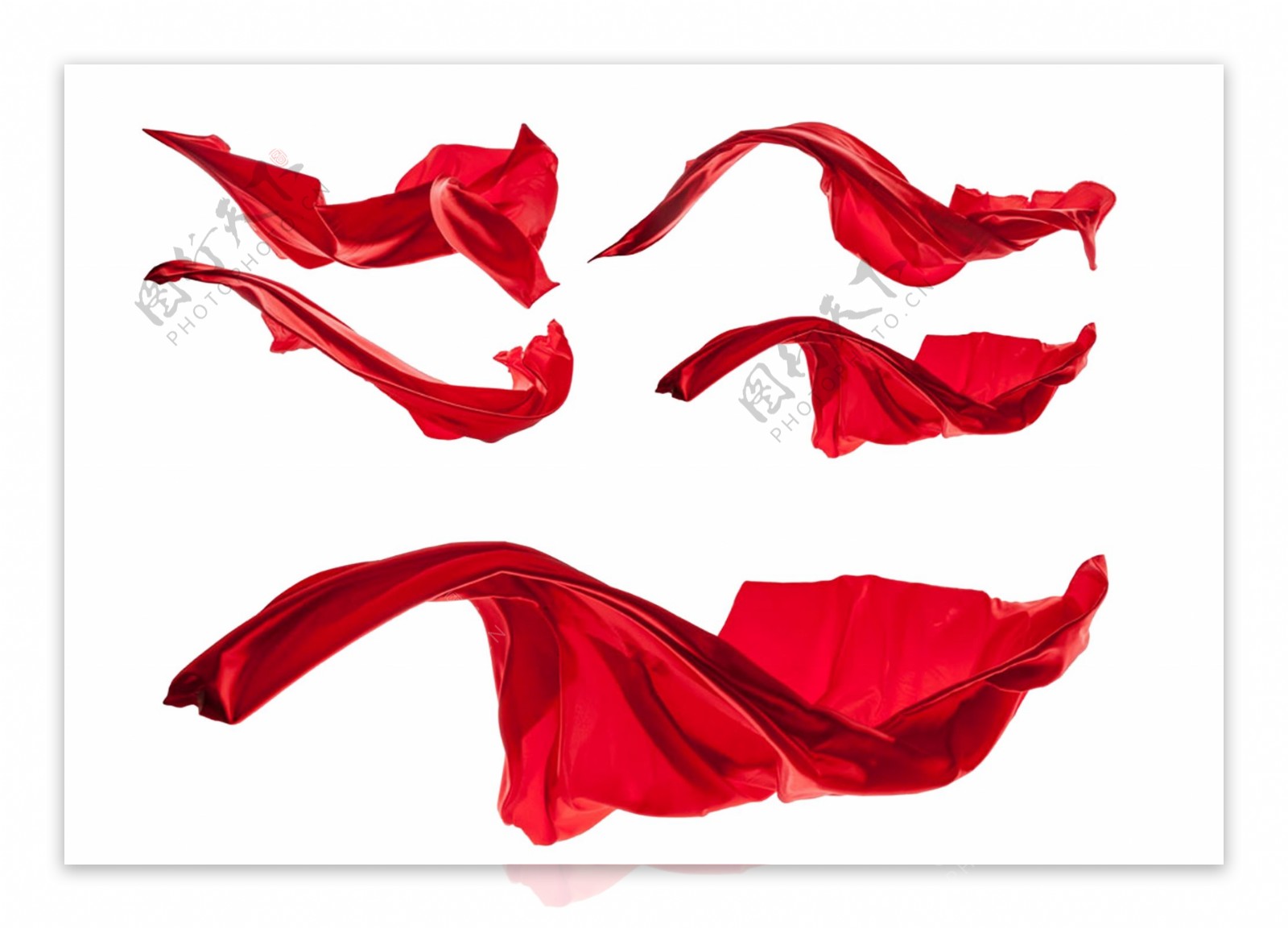 各种造型红色飘带