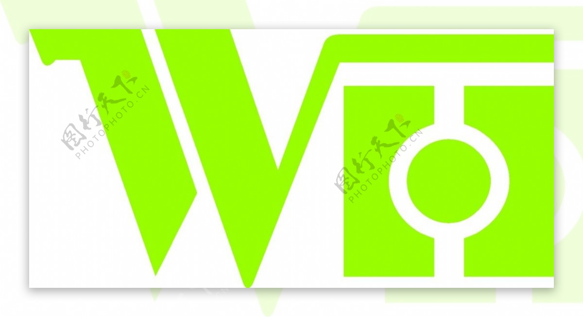 绿色几何异形logo素材设计