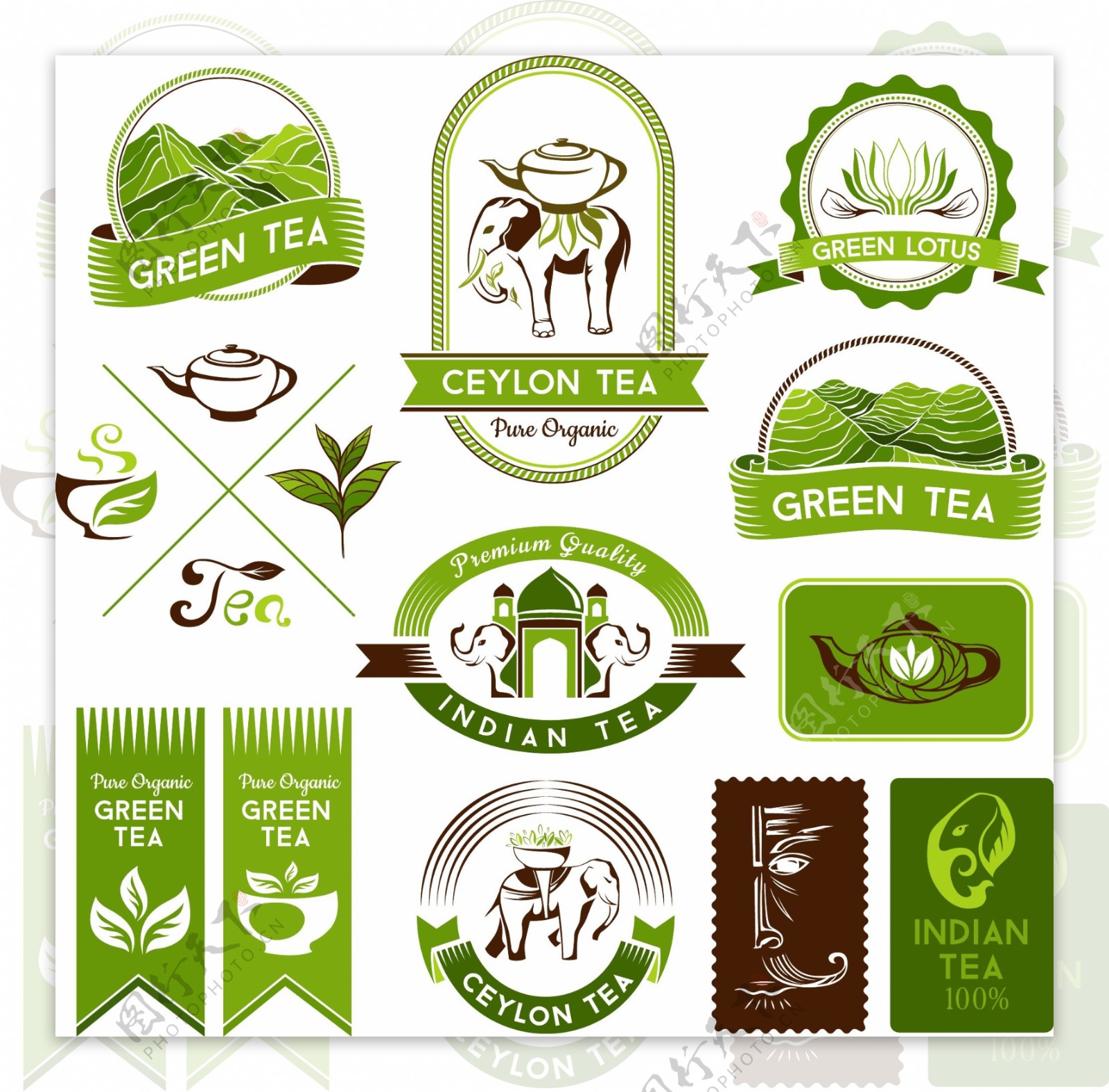 清新绿茶图标