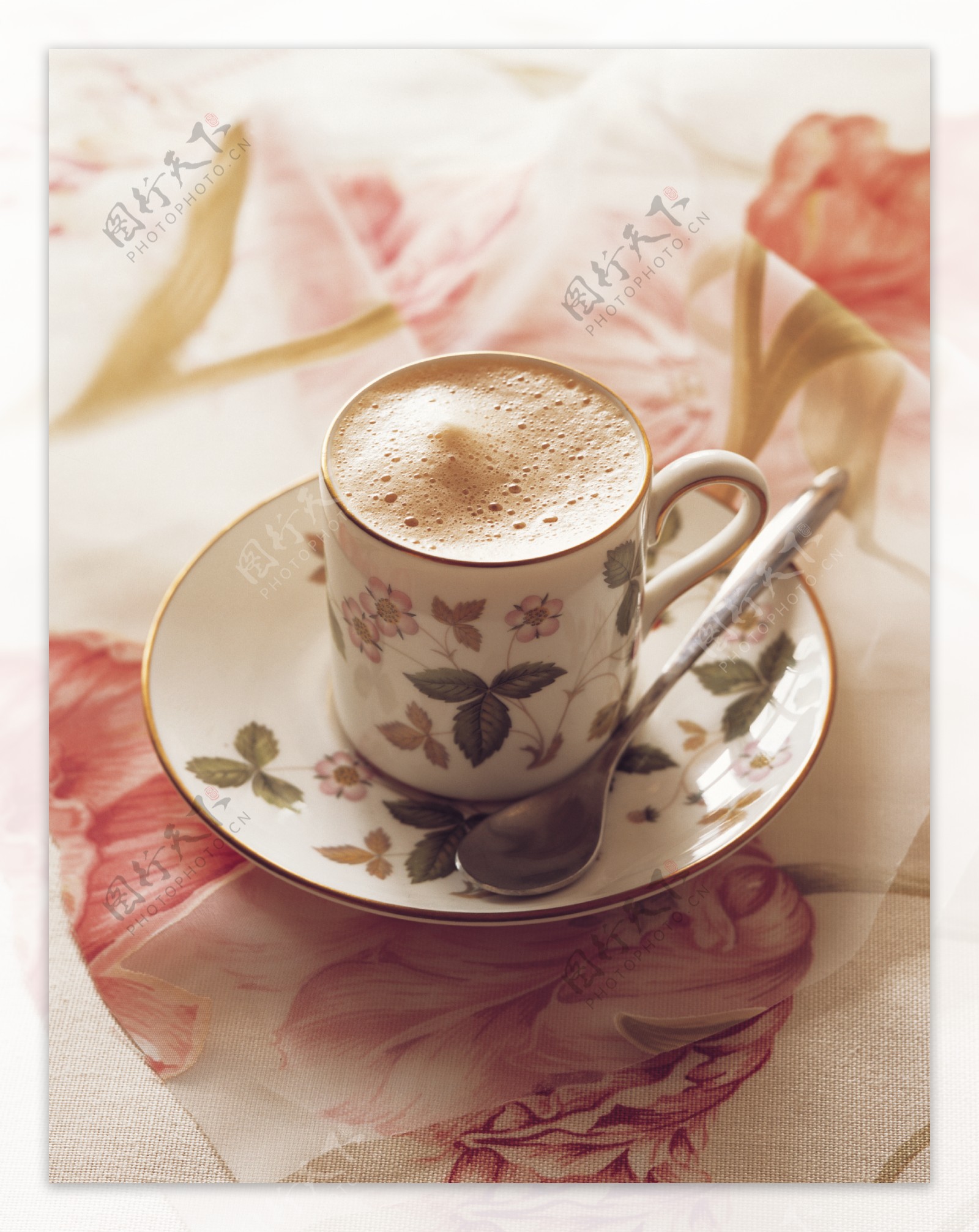 一杯咖啡花纹高清大图图片