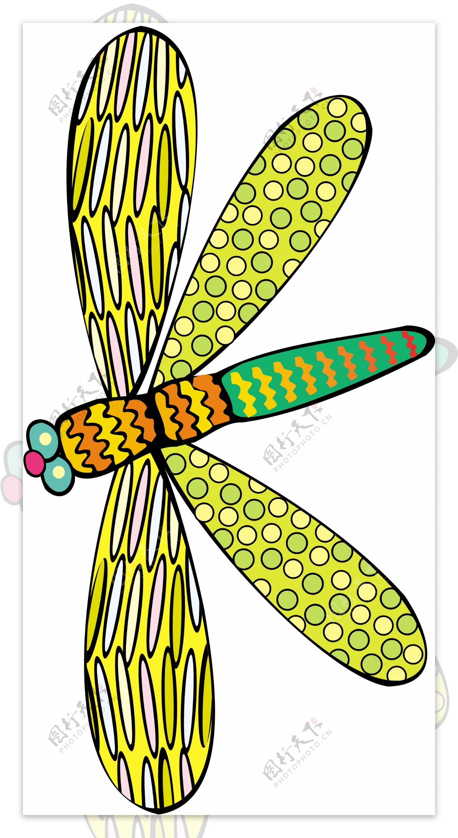 蜻蜓矢量素材EPS格式0012