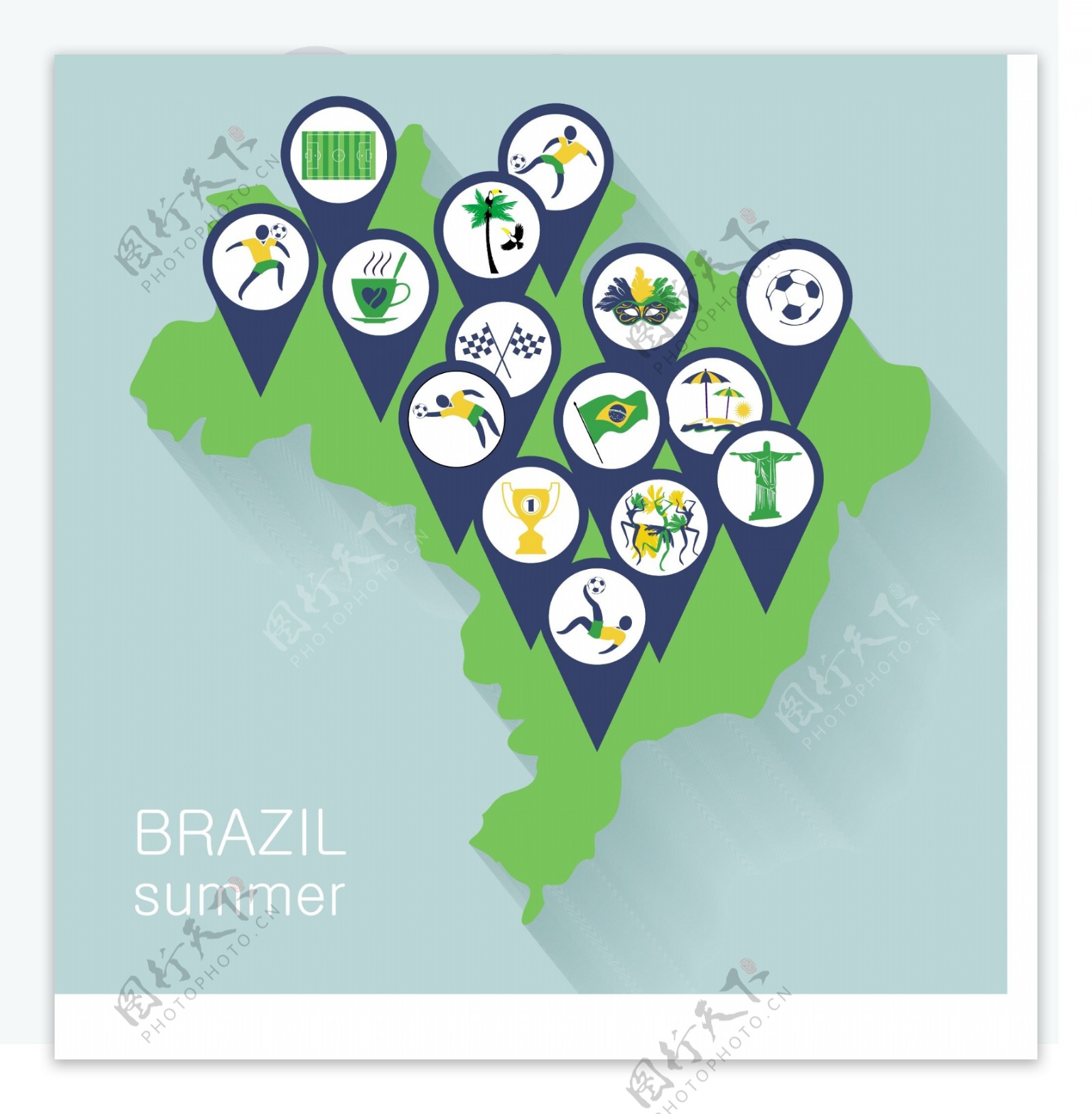 巴西地域分析素材