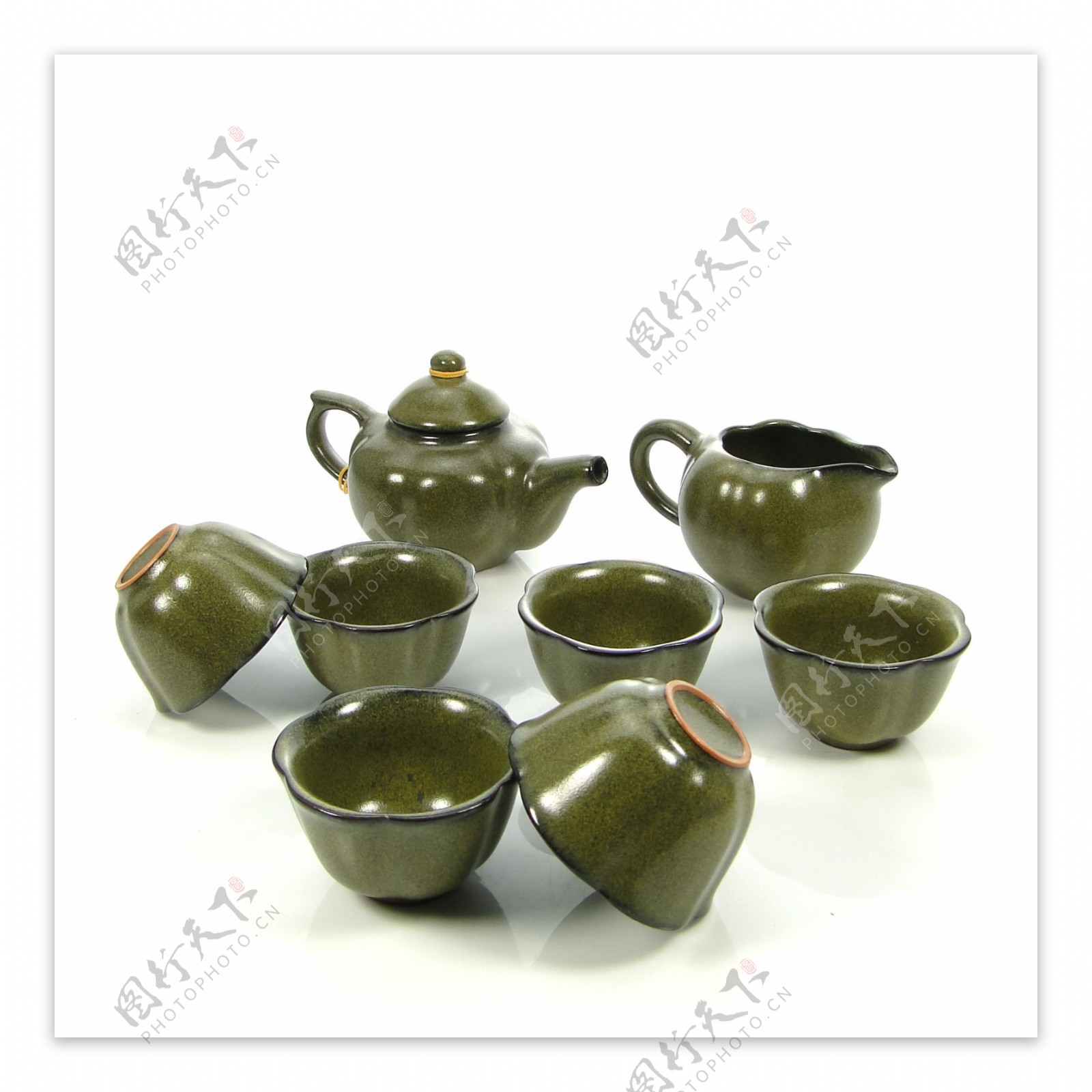 茶叶末釉茶具图片