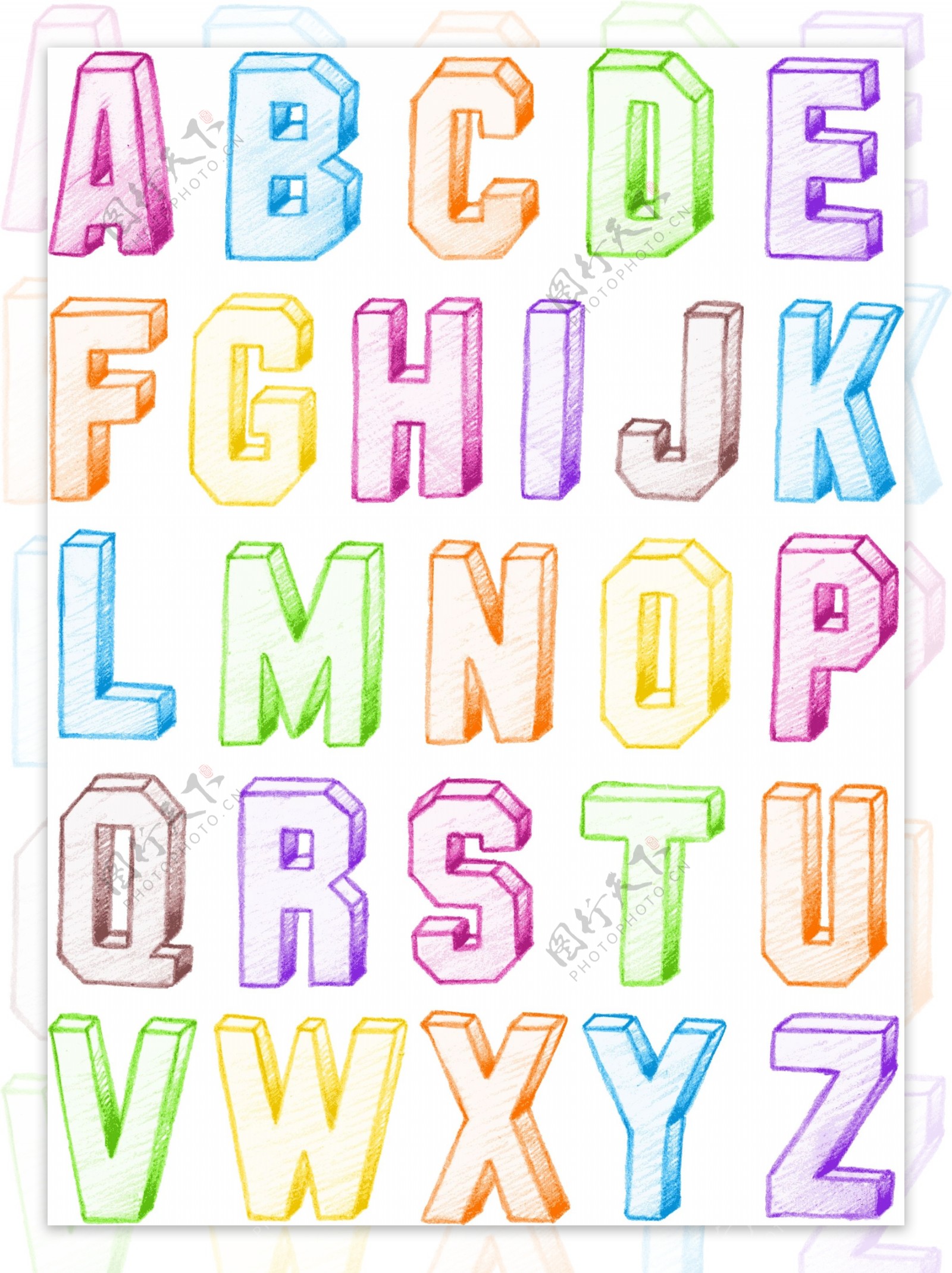 创意字母字体设计矢量集