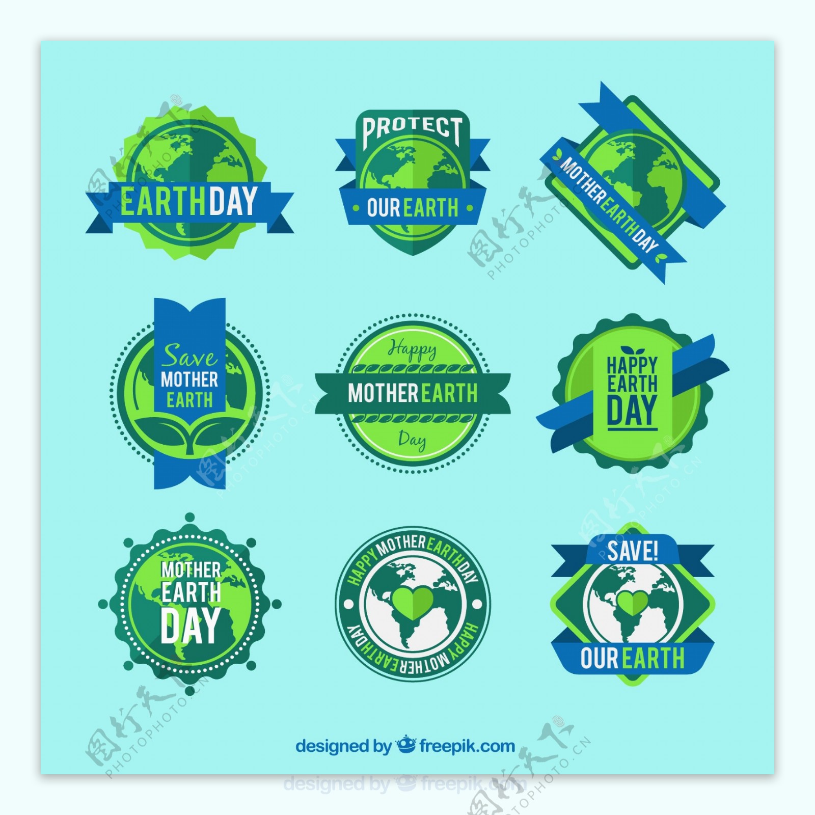 绿色环保公益小图标