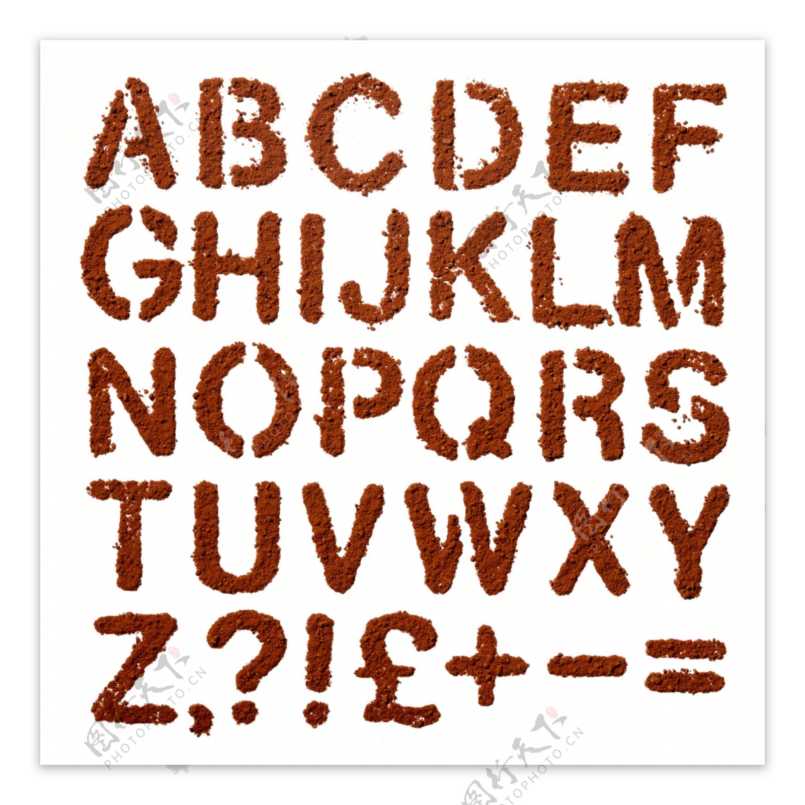 咖啡字母字体设计图片