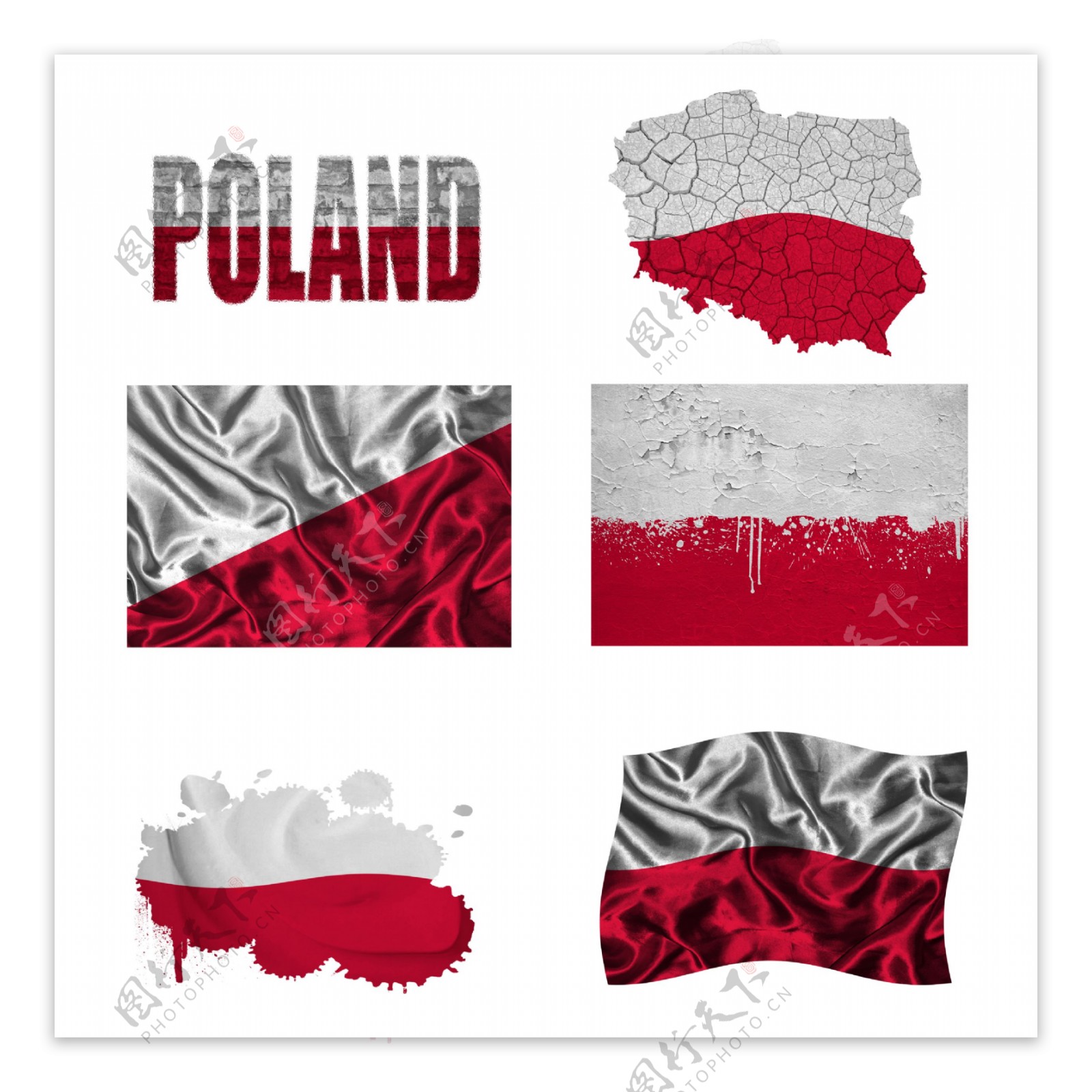 波兰国旗地图