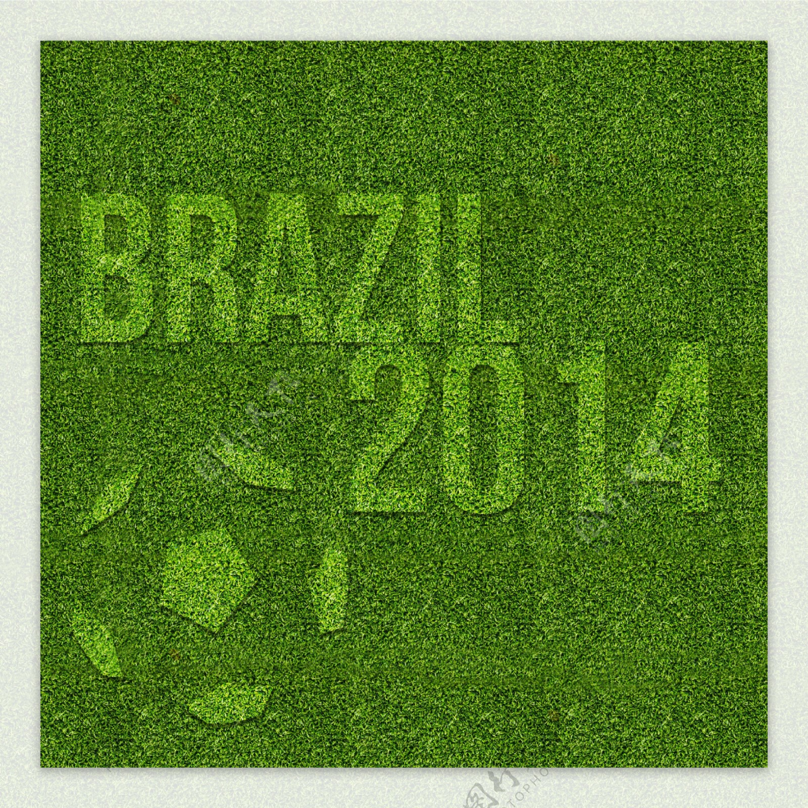 绿色草坪世界杯背景图片
