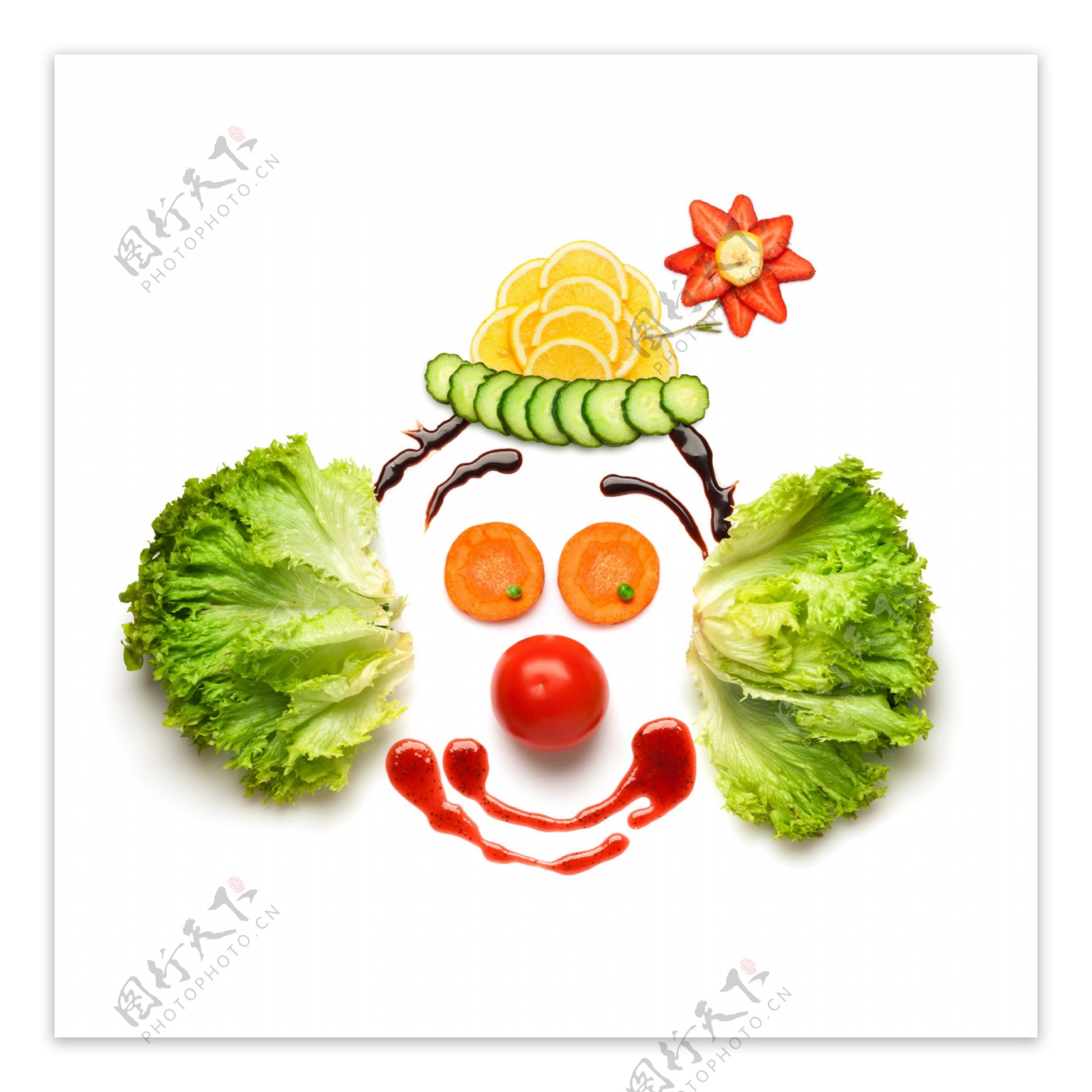 创意蔬菜笑脸图片