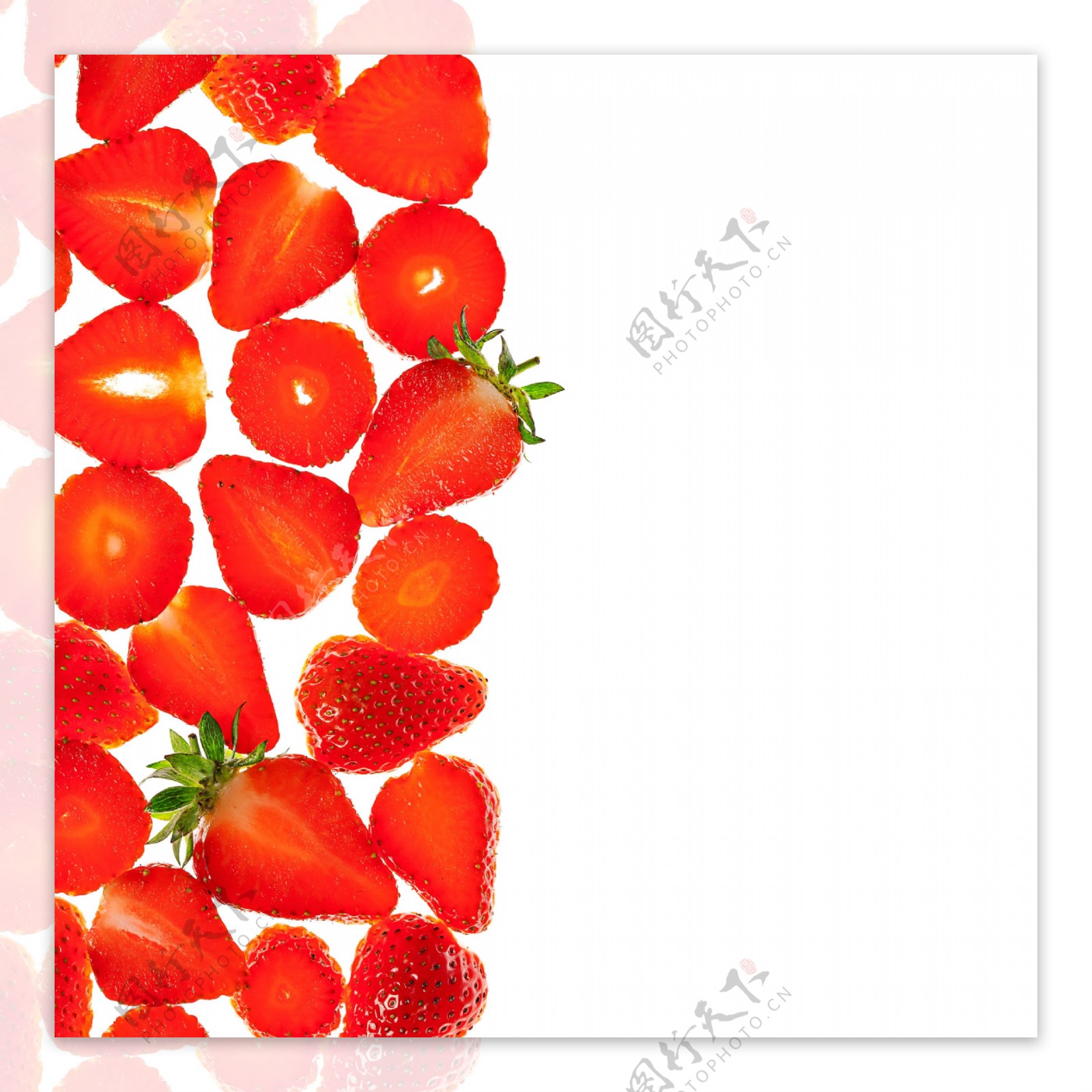 草莓果肉背景图片
