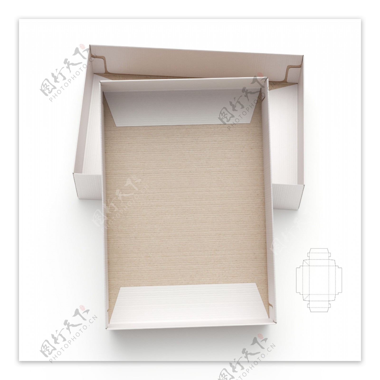 白色纸盒与钢刀线
