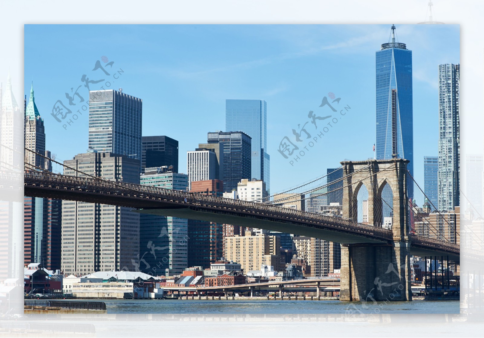 城市里的桥梁风景图片