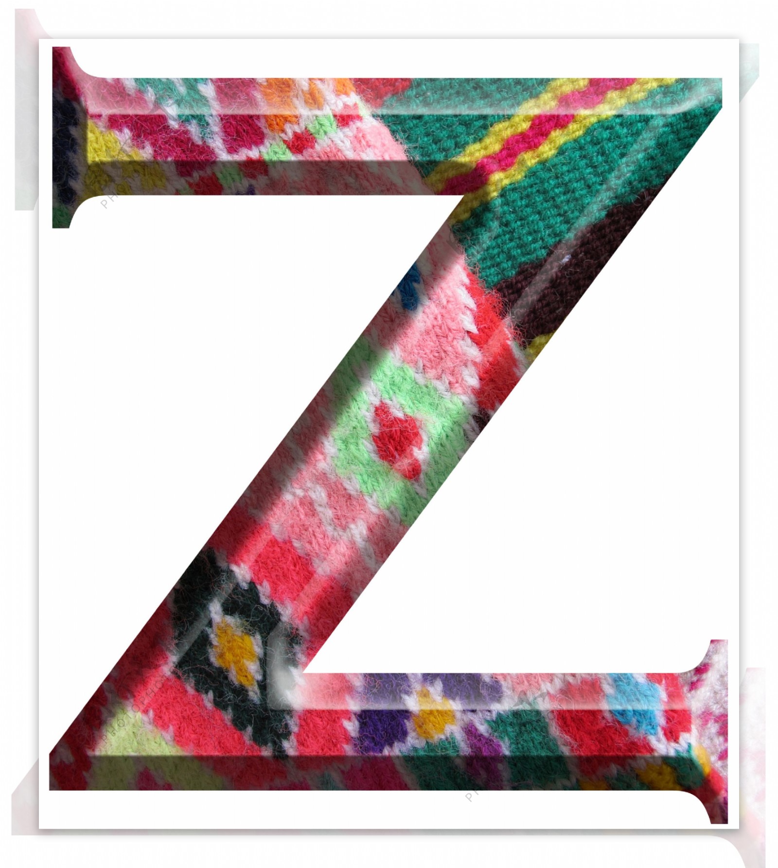 字母Z手工制作的羊毛织物