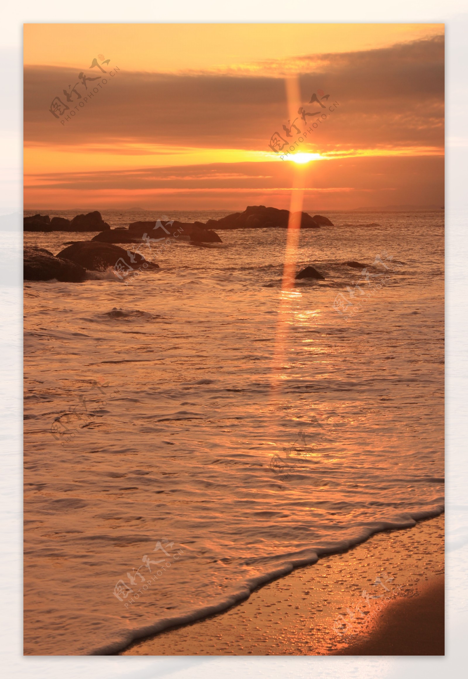 南澳岛海滩落日图片