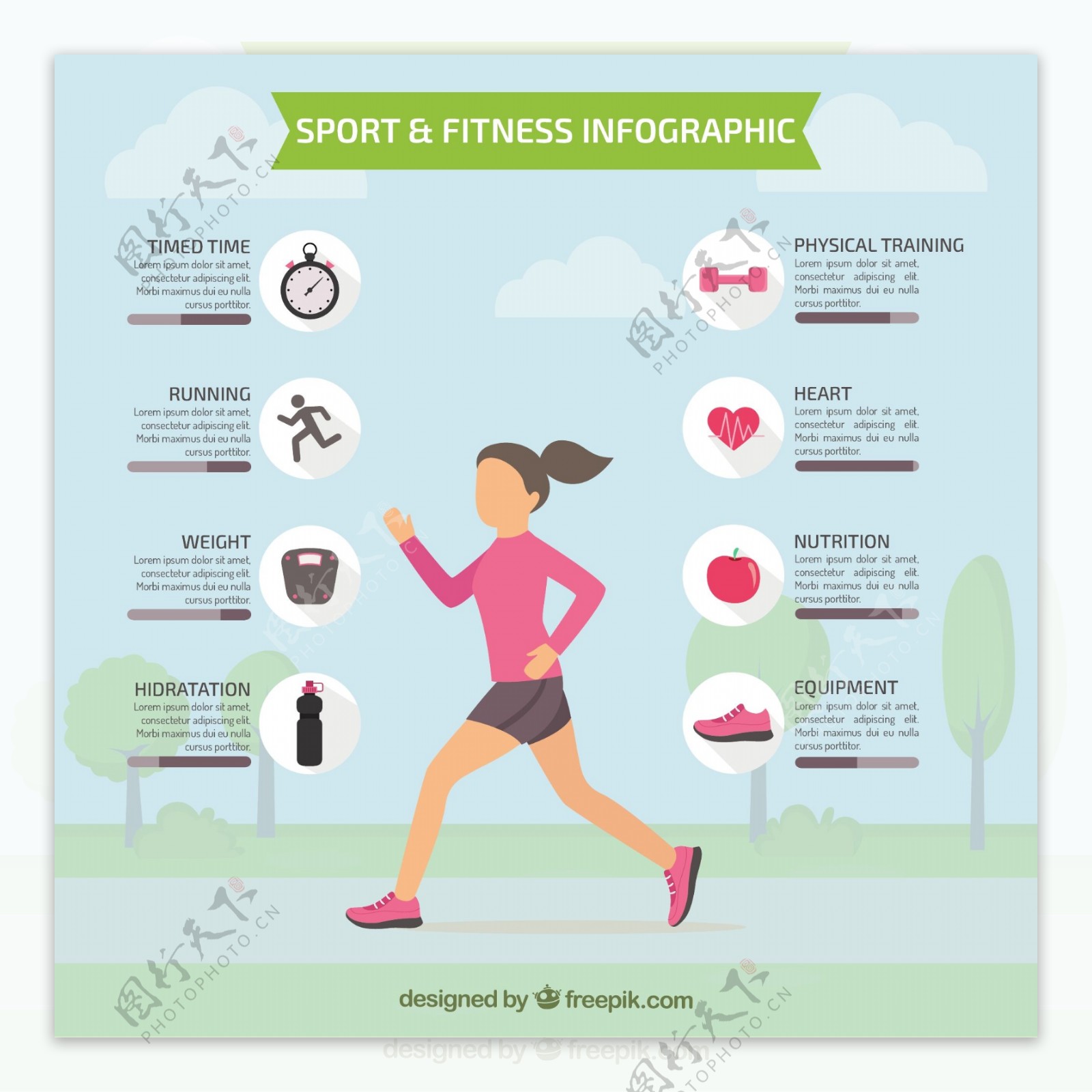 运动生活infography