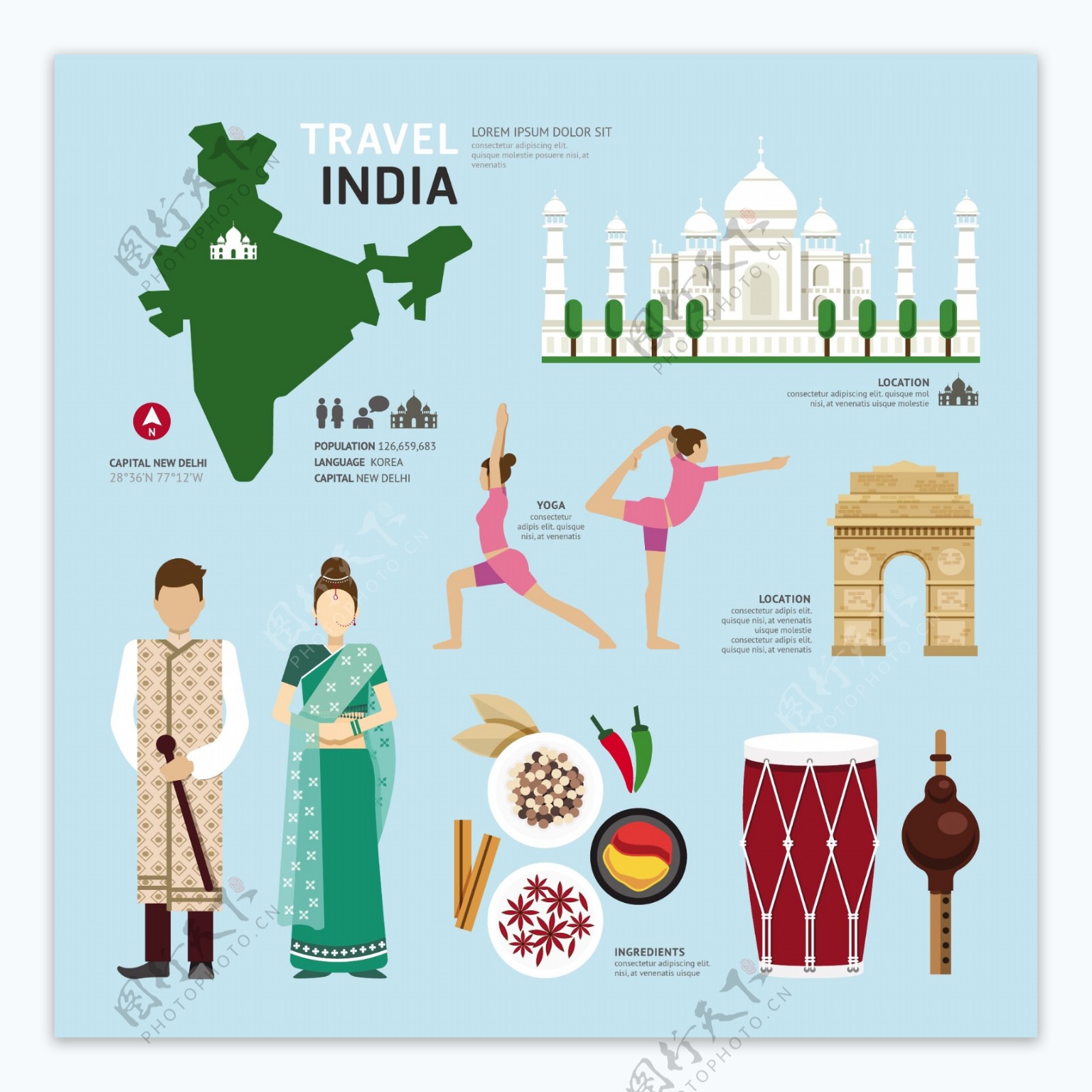 印度扁平旅游图片