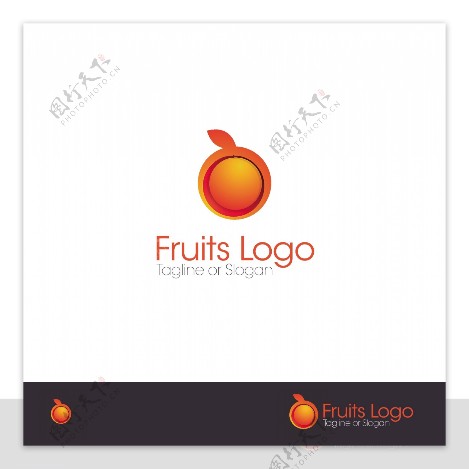 水果logo模板