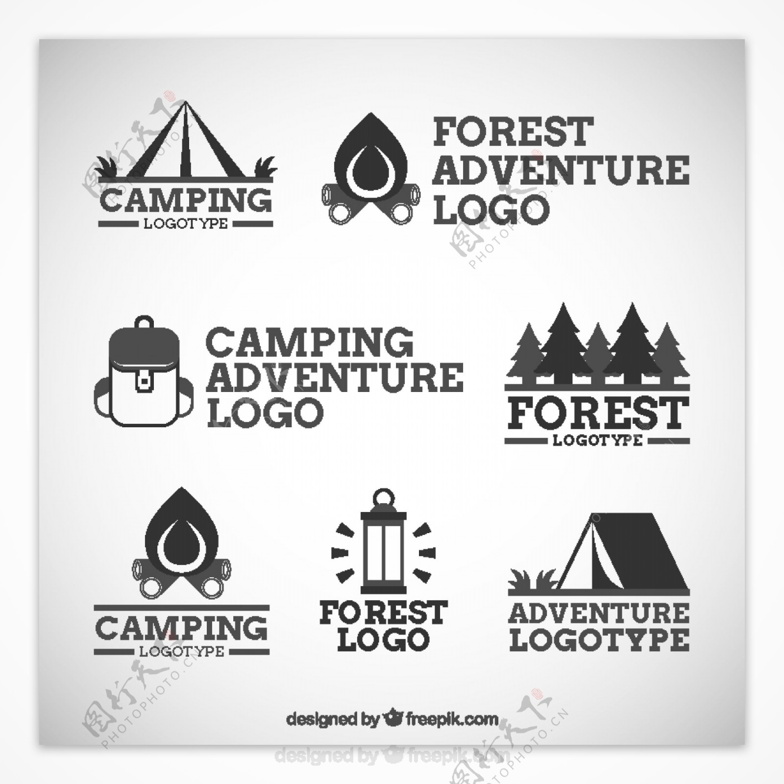 森林中冒险和野营的七个标志