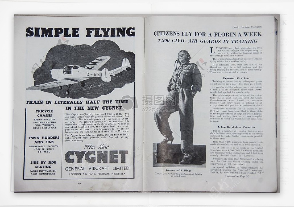 广告飞机飞行女子学习历史空气显示1939