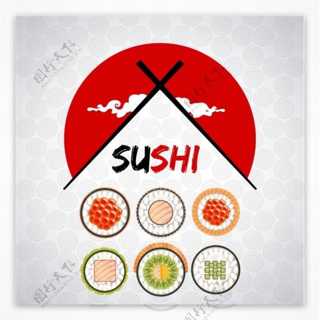 各种寿司标识