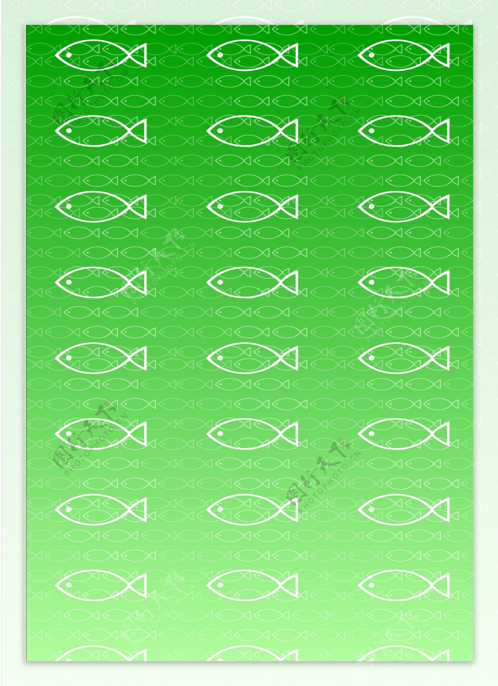线条鱼型底图