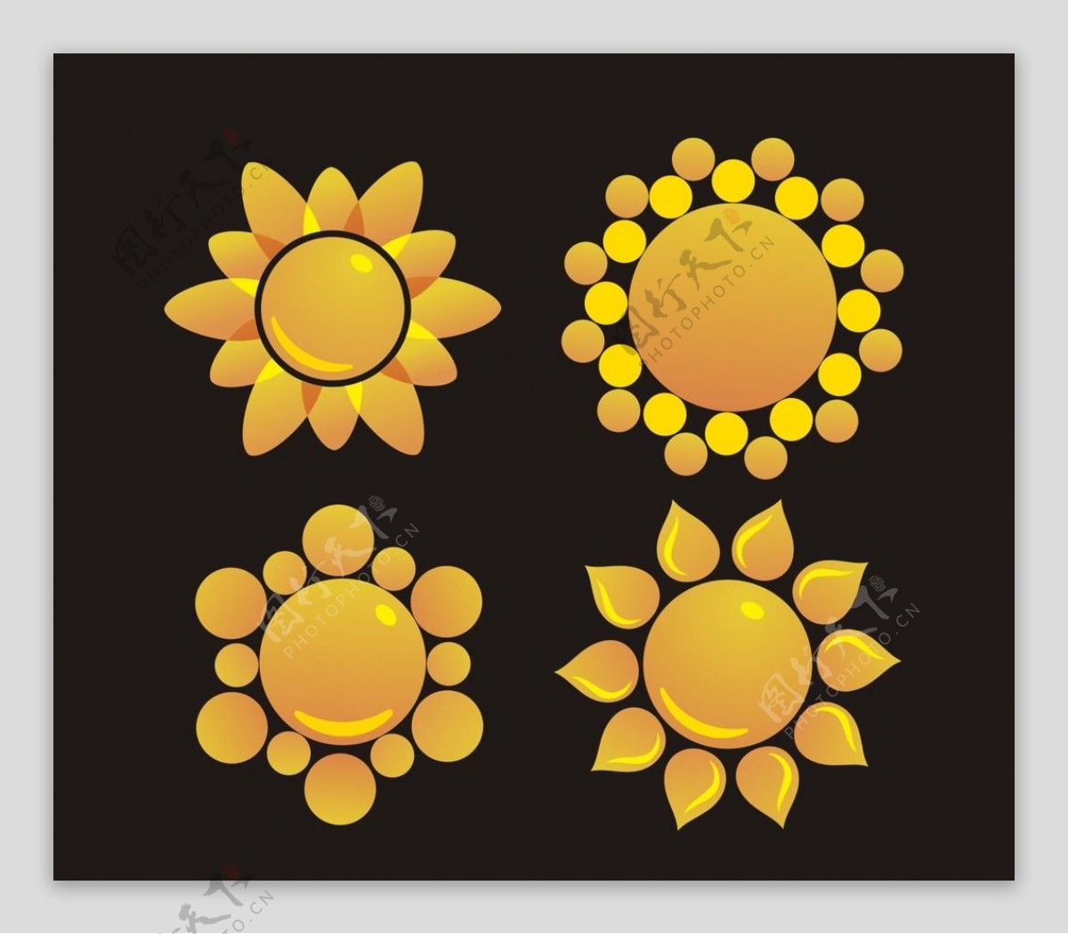卡通花朵太阳花