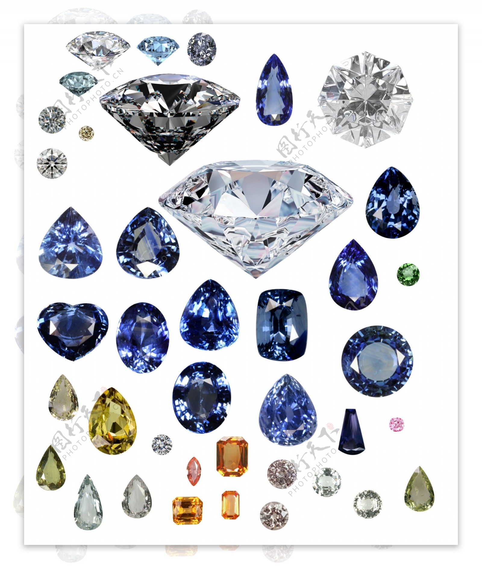 珠宝修图钻石素材PSD分层图片