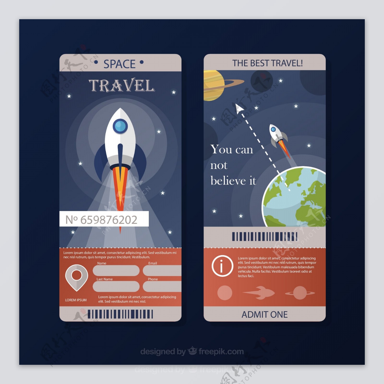 太空旅行票图片