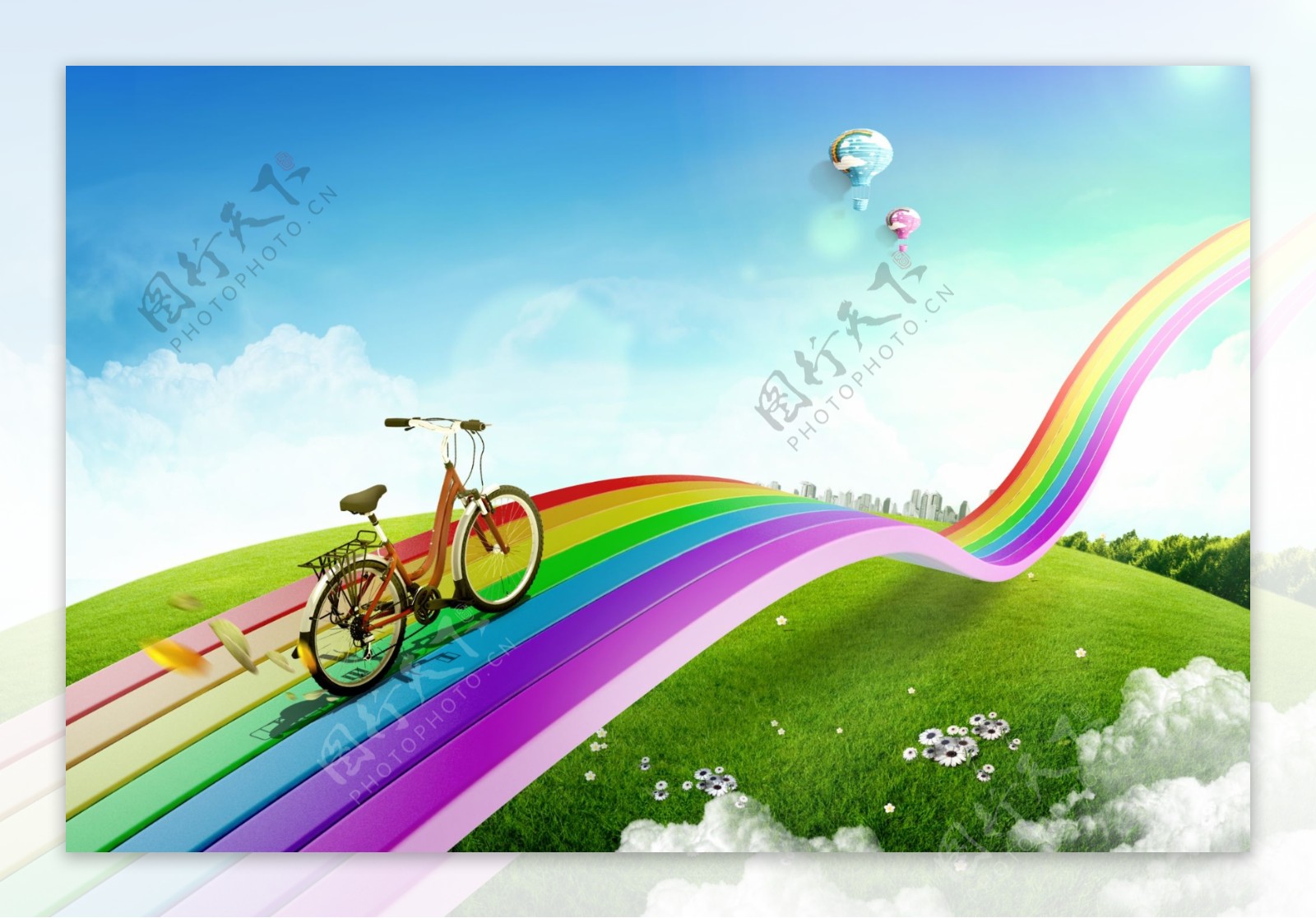 自行车七彩虹