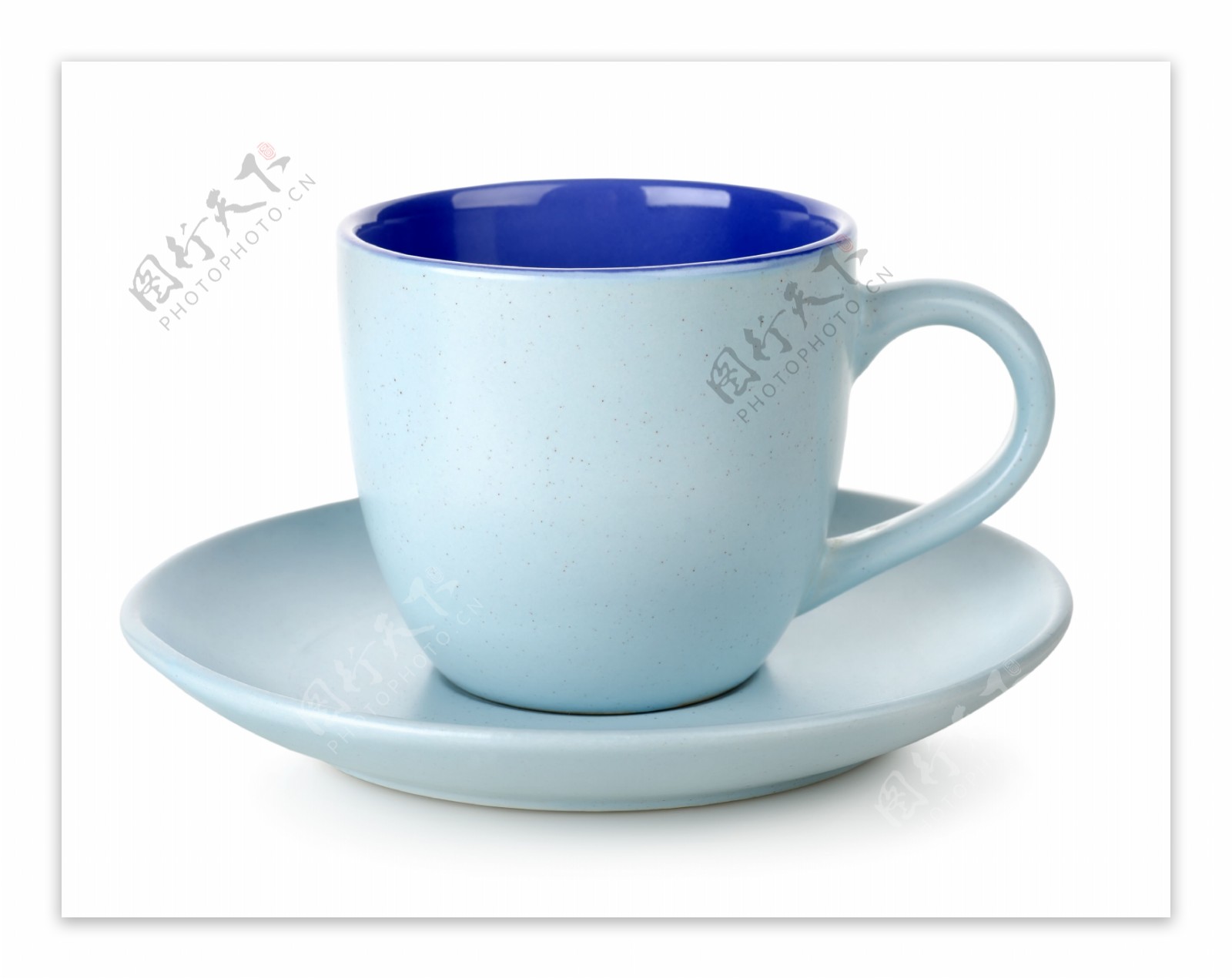 蓝色咖啡杯图片