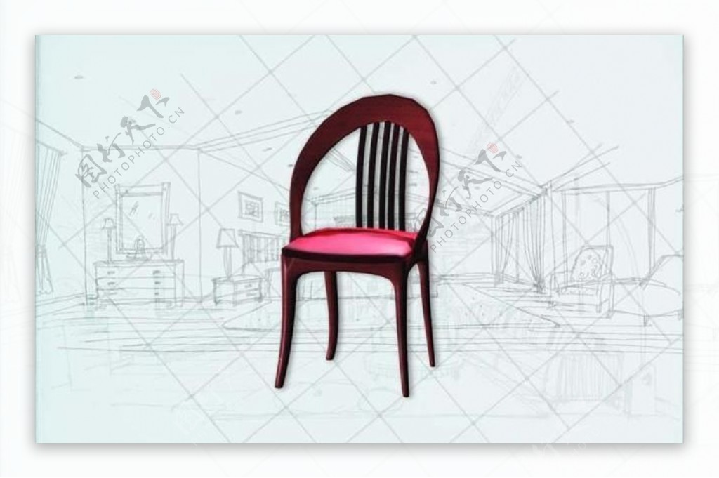 国际主义家具椅子0063D模型