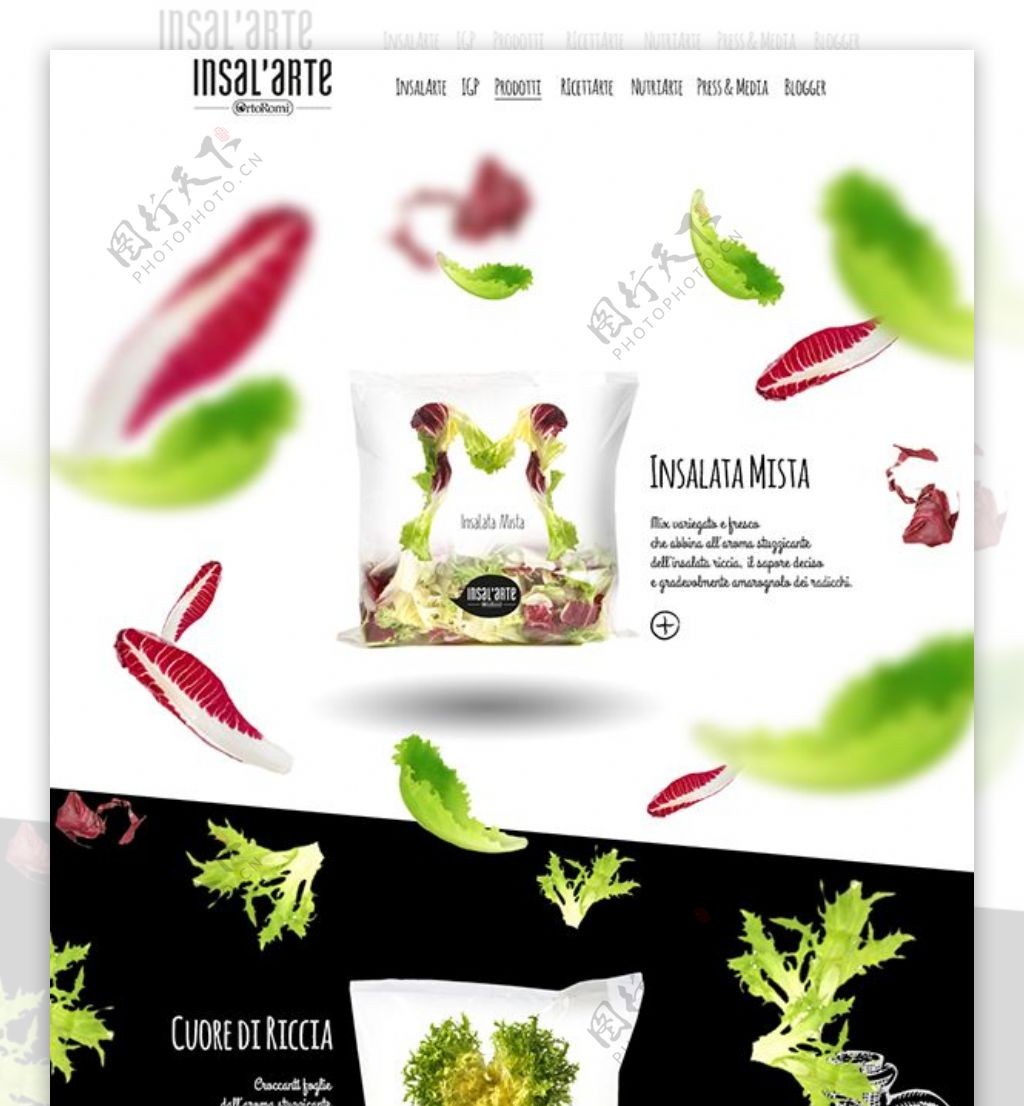 食品首页专题网页界面素材模版设计