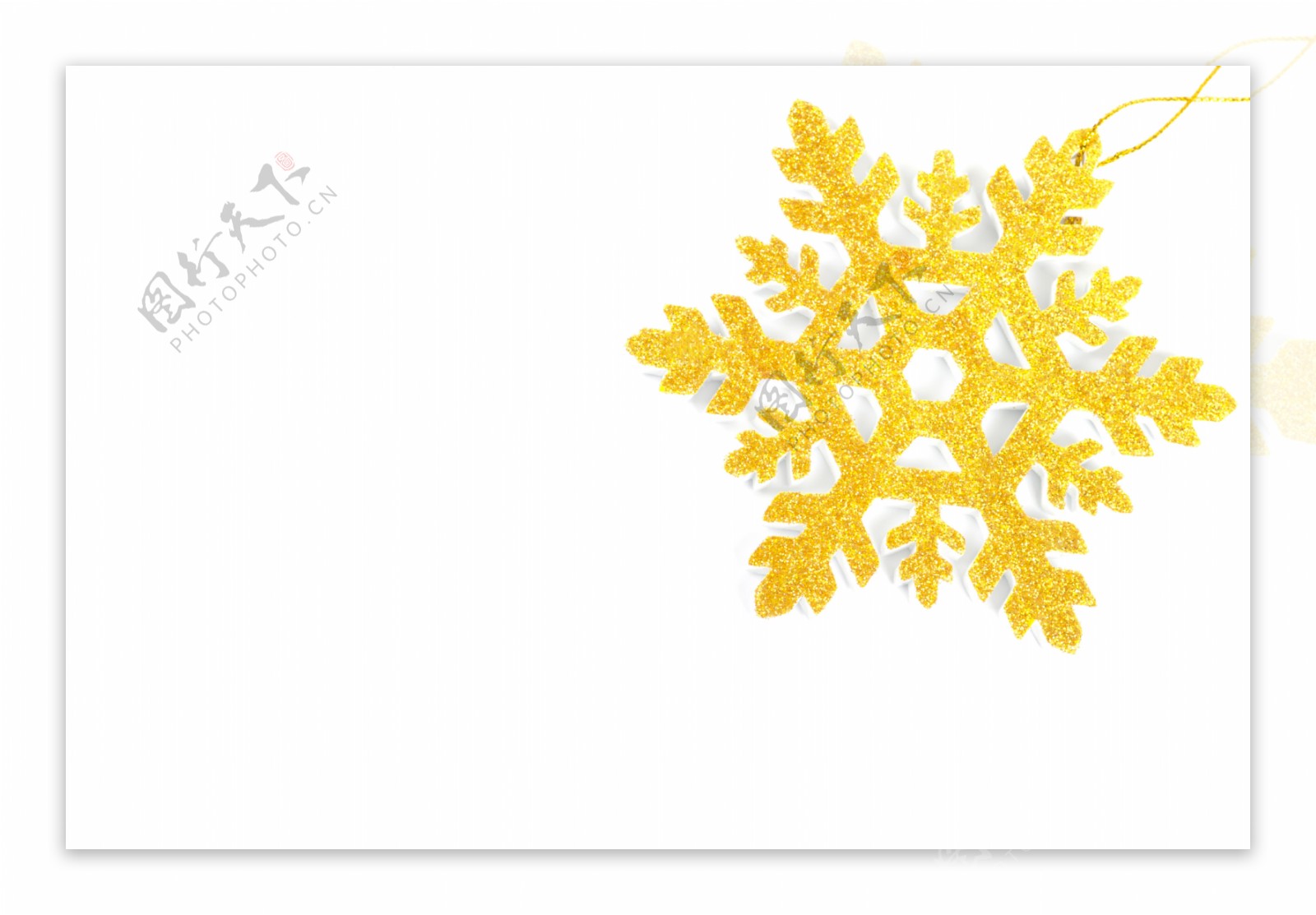 黄色雪花挂件图片