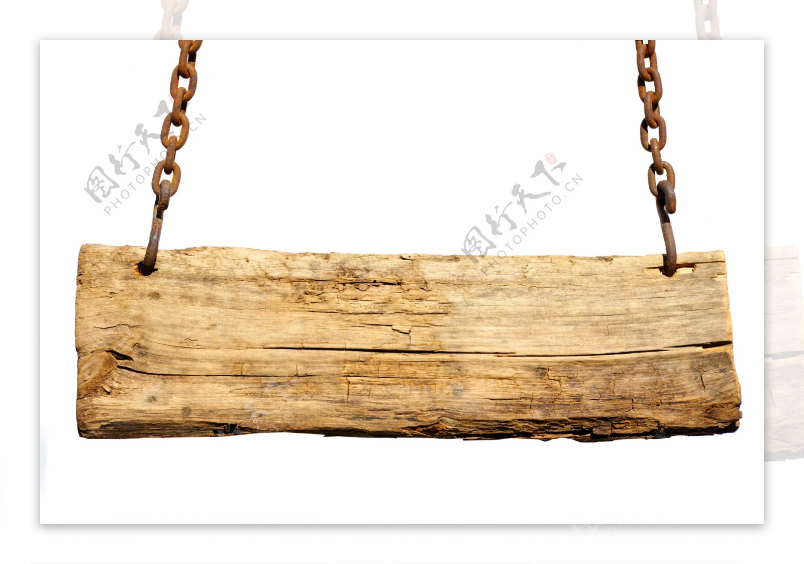 链子悬挂的木板图片