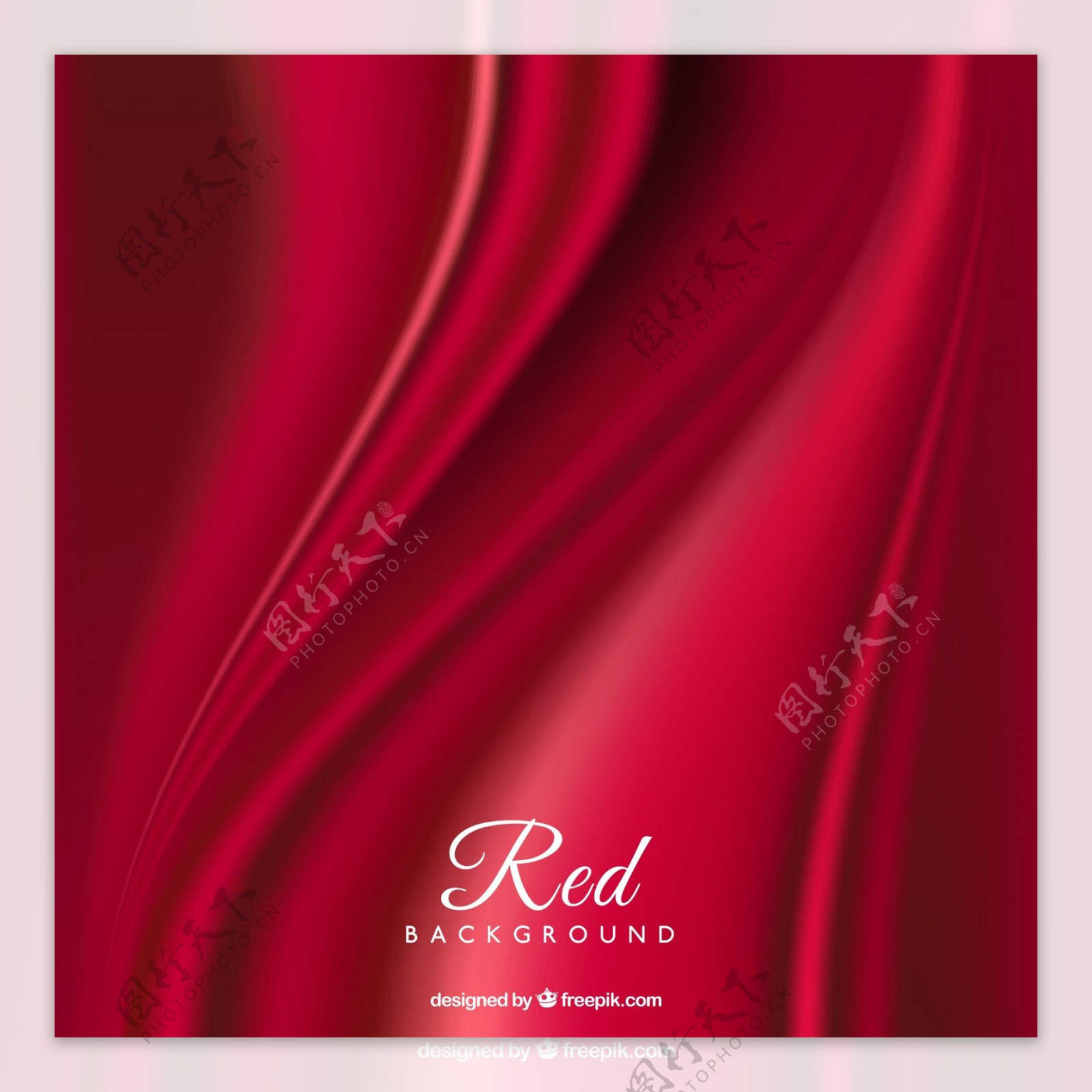 红色绸布背景矢量素材