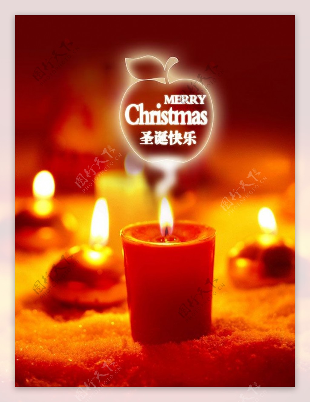 浪漫温馨唯美蜡烛圣诞节