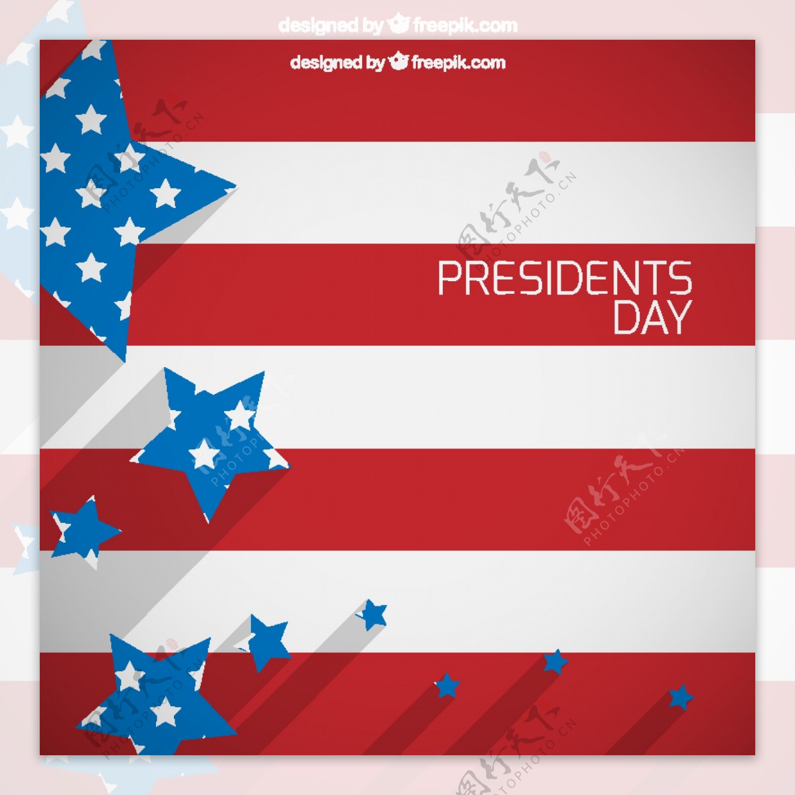 总统日旗背景