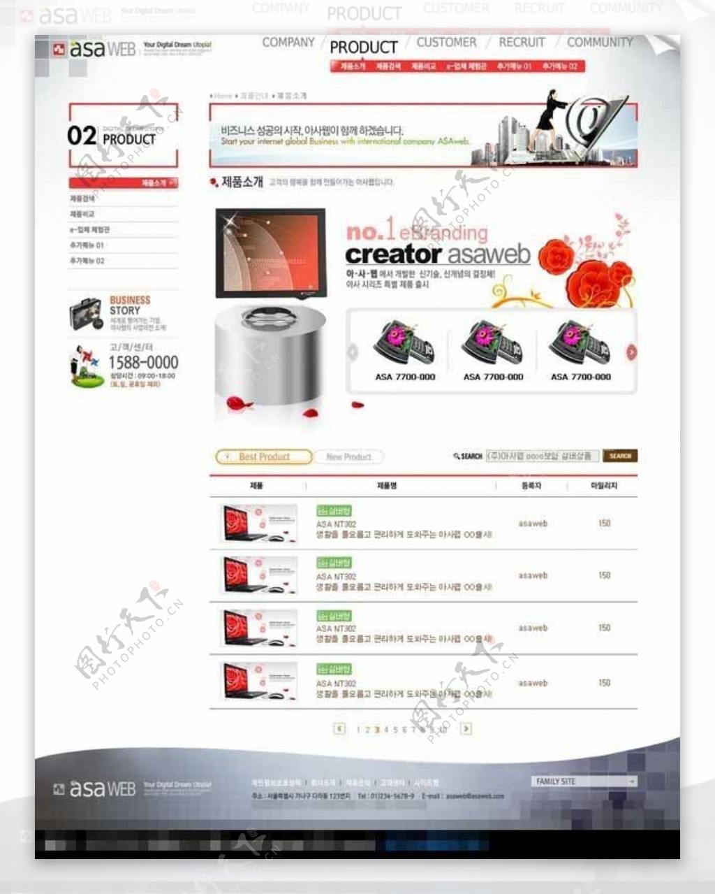 韩国商业网站产品列表网页