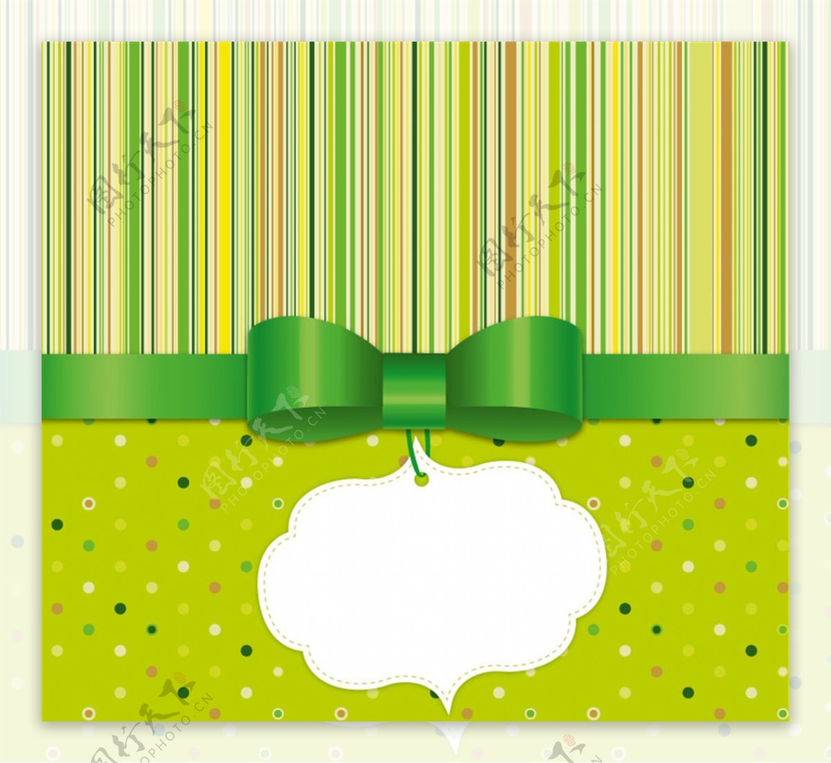 绿色蝴蝶结装饰背景矢量素材