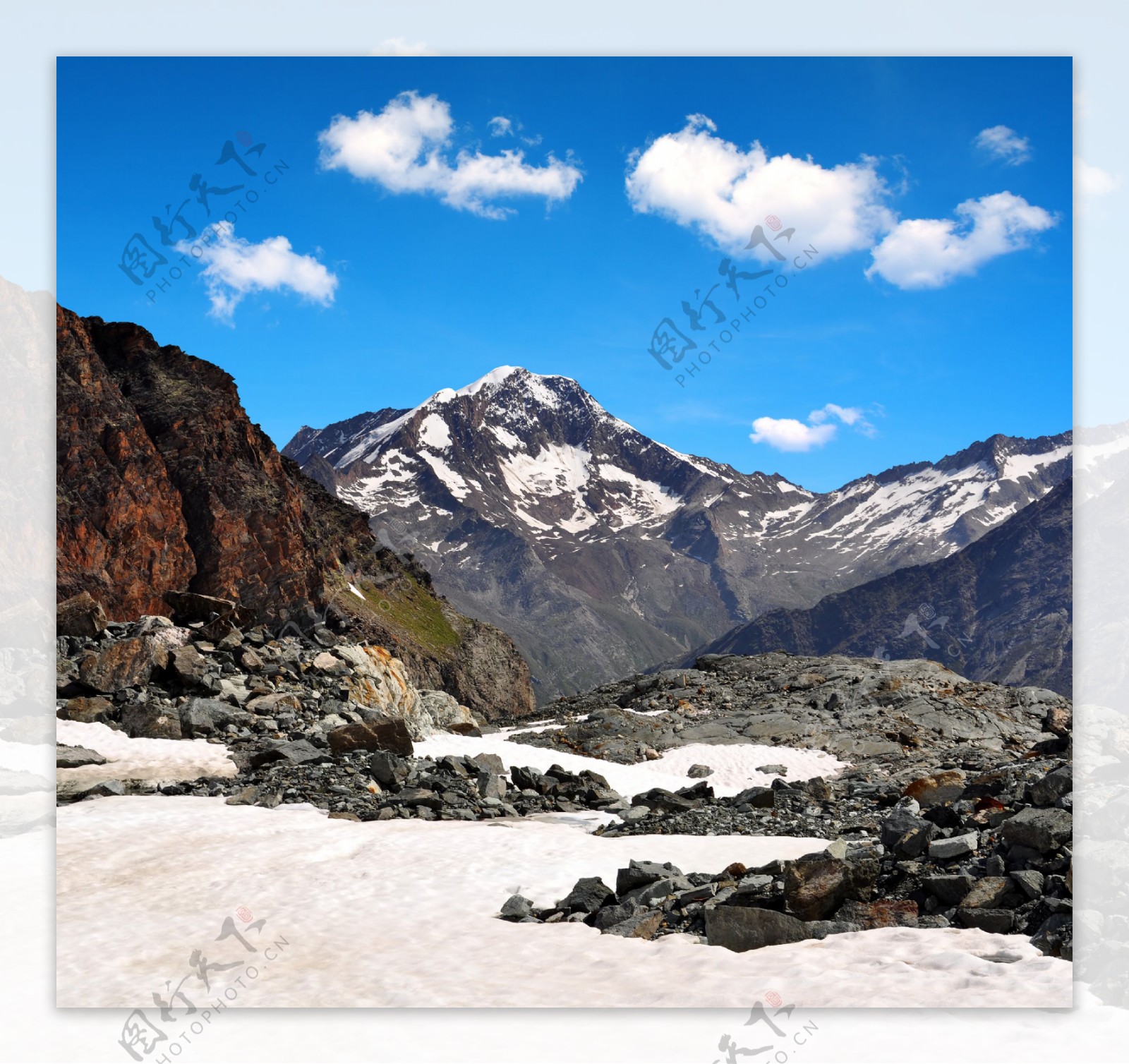 壮丽雪山风景图片