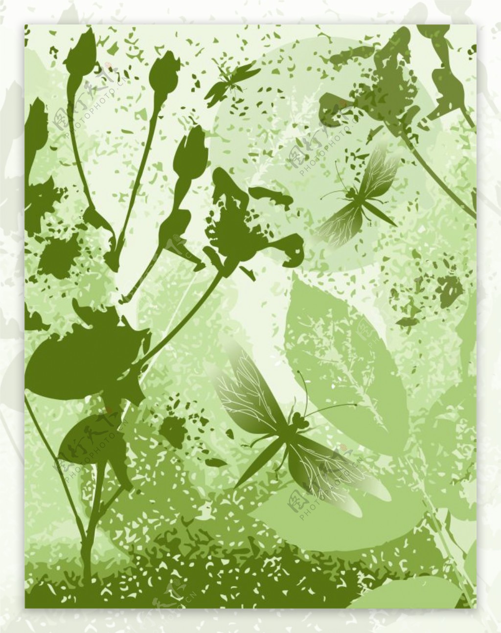 绿色树叶装饰图案